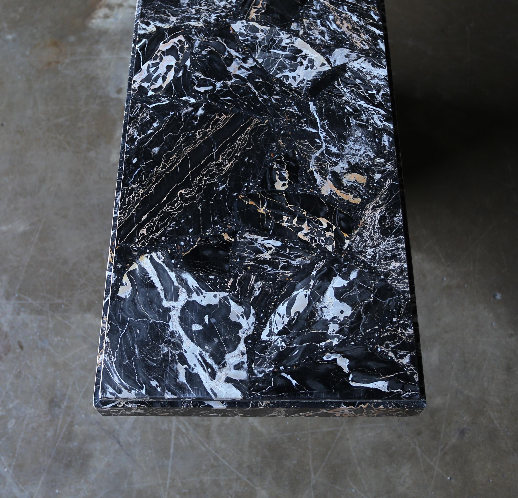 Post-Modern Breccia Marble Console Table, Italy, c.1980 For Sale 6