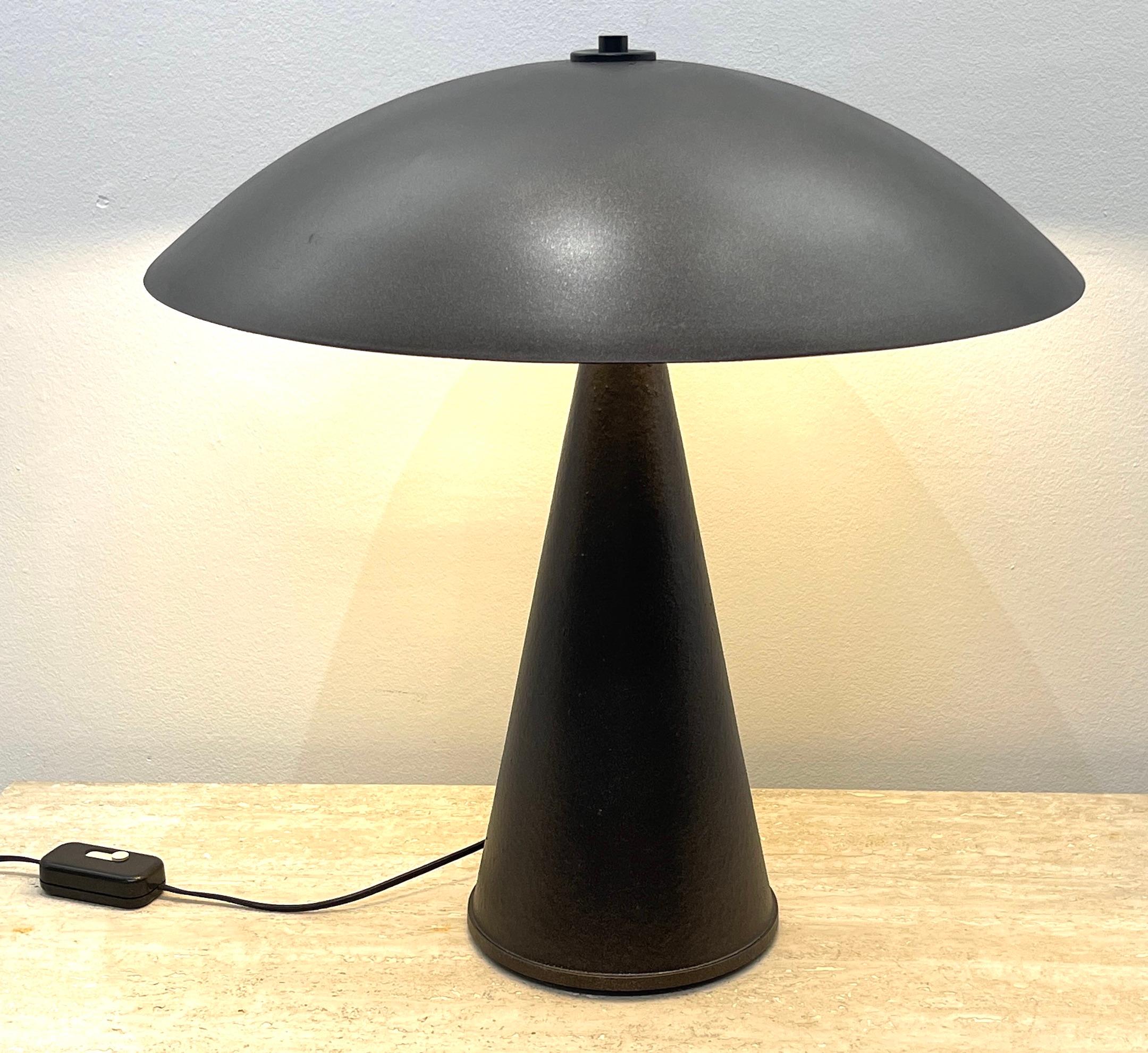 French Post Modern Bronzed 'Mushroom' Lamp, circa 1980s For Sale 1