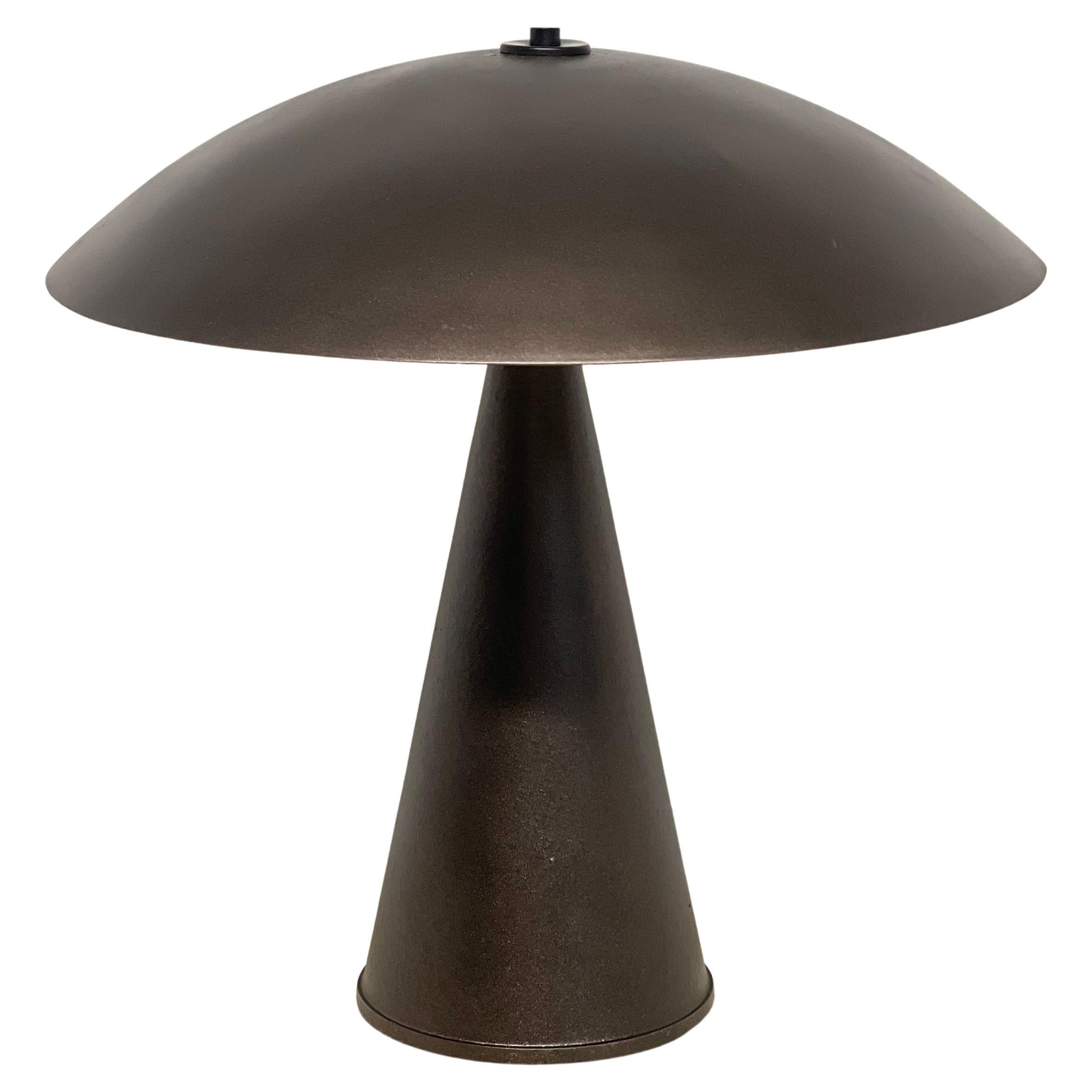 French Post Modern Bronzed 'Mushroom' Lamp, circa 1980s For Sale