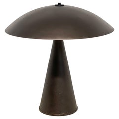 French Post Modern Bronzed 'Mushroom' Lamp, circa 1980s