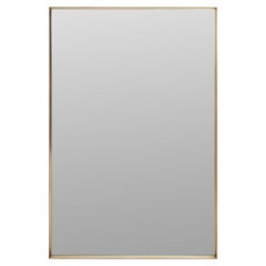 Post Modern Brushed Gilt Metal Mirror