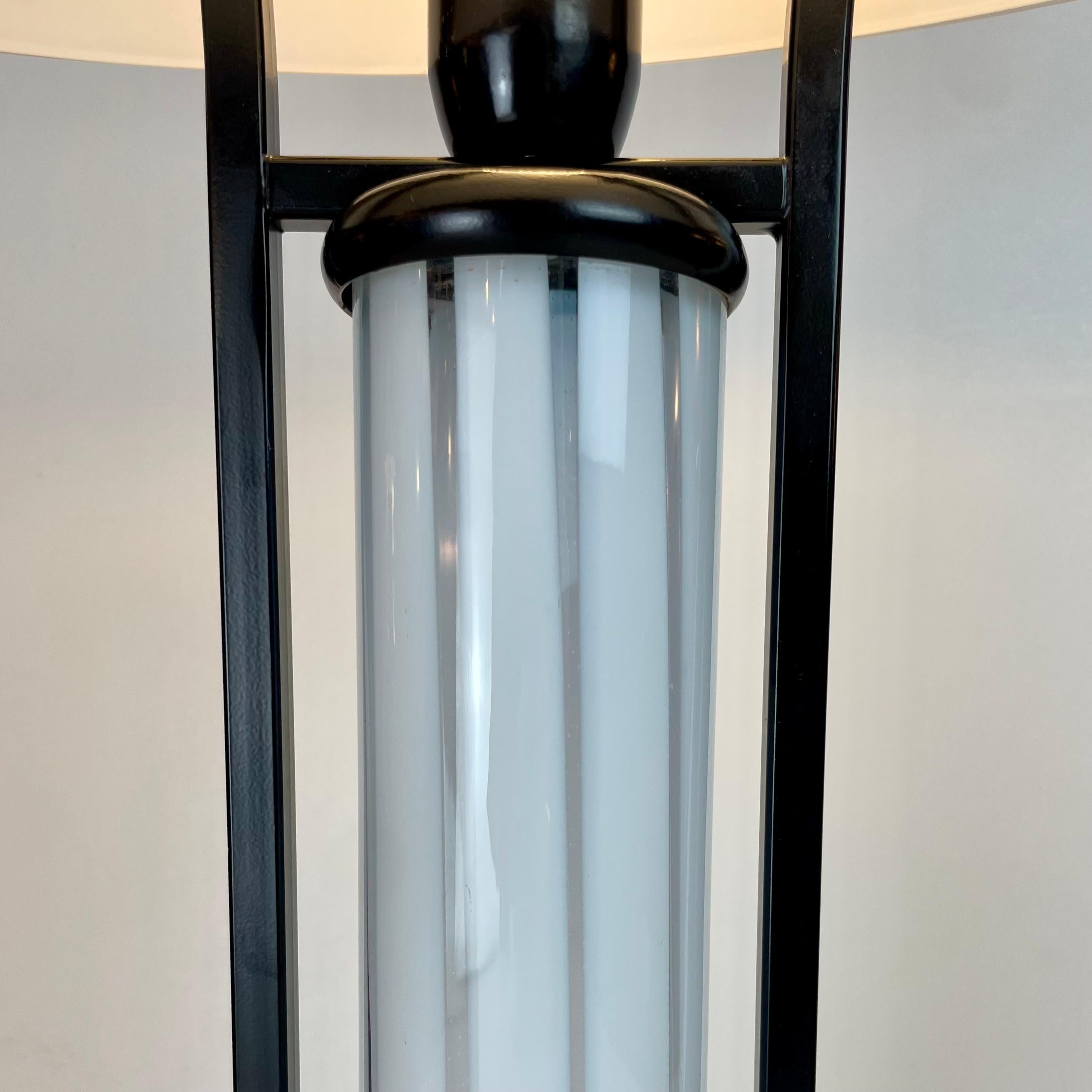 Post-Modern B&W Murano Table Lamps, 1980s For Sale 6