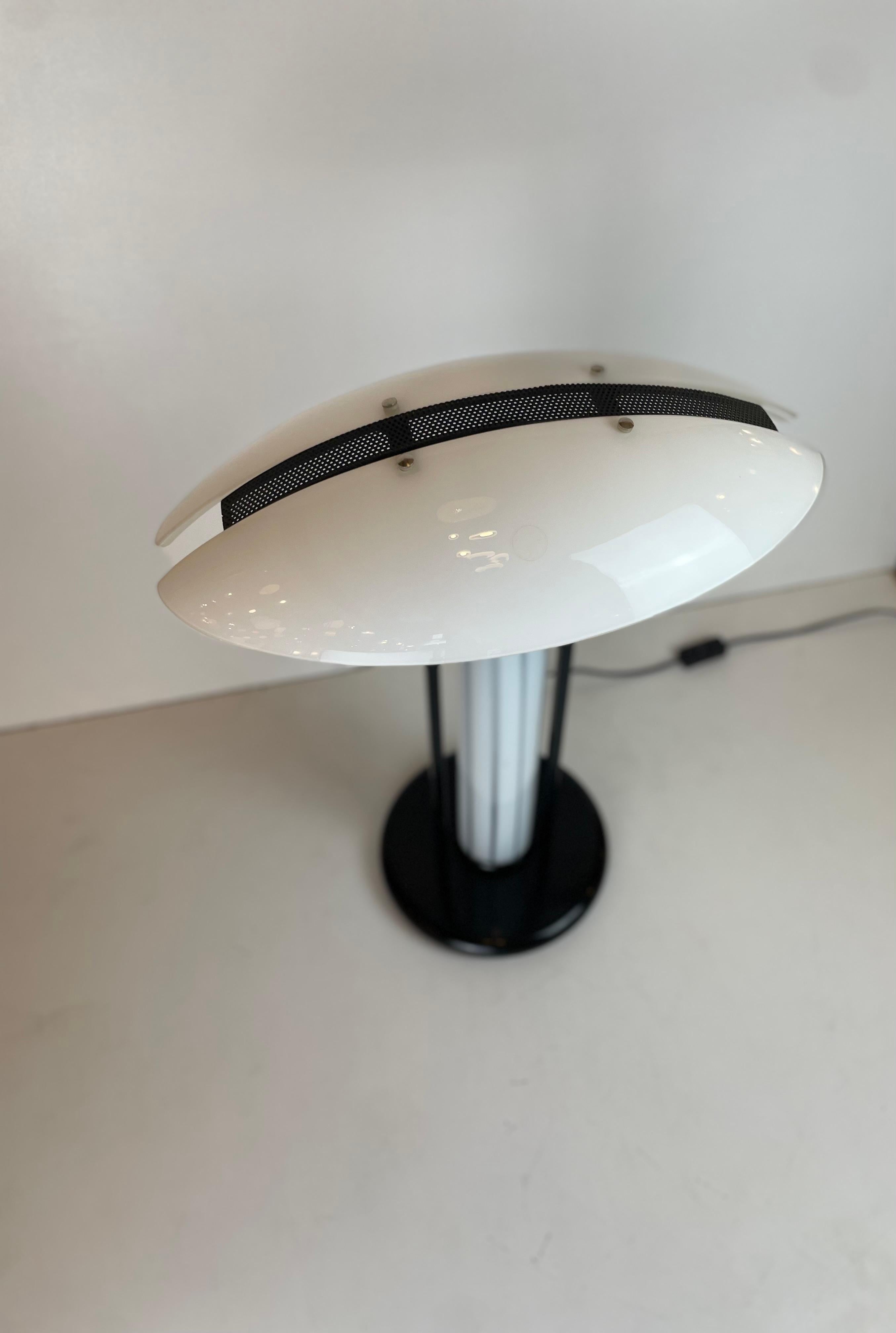 Post-Modern B&W Murano Table Lamps, 1980s For Sale 8