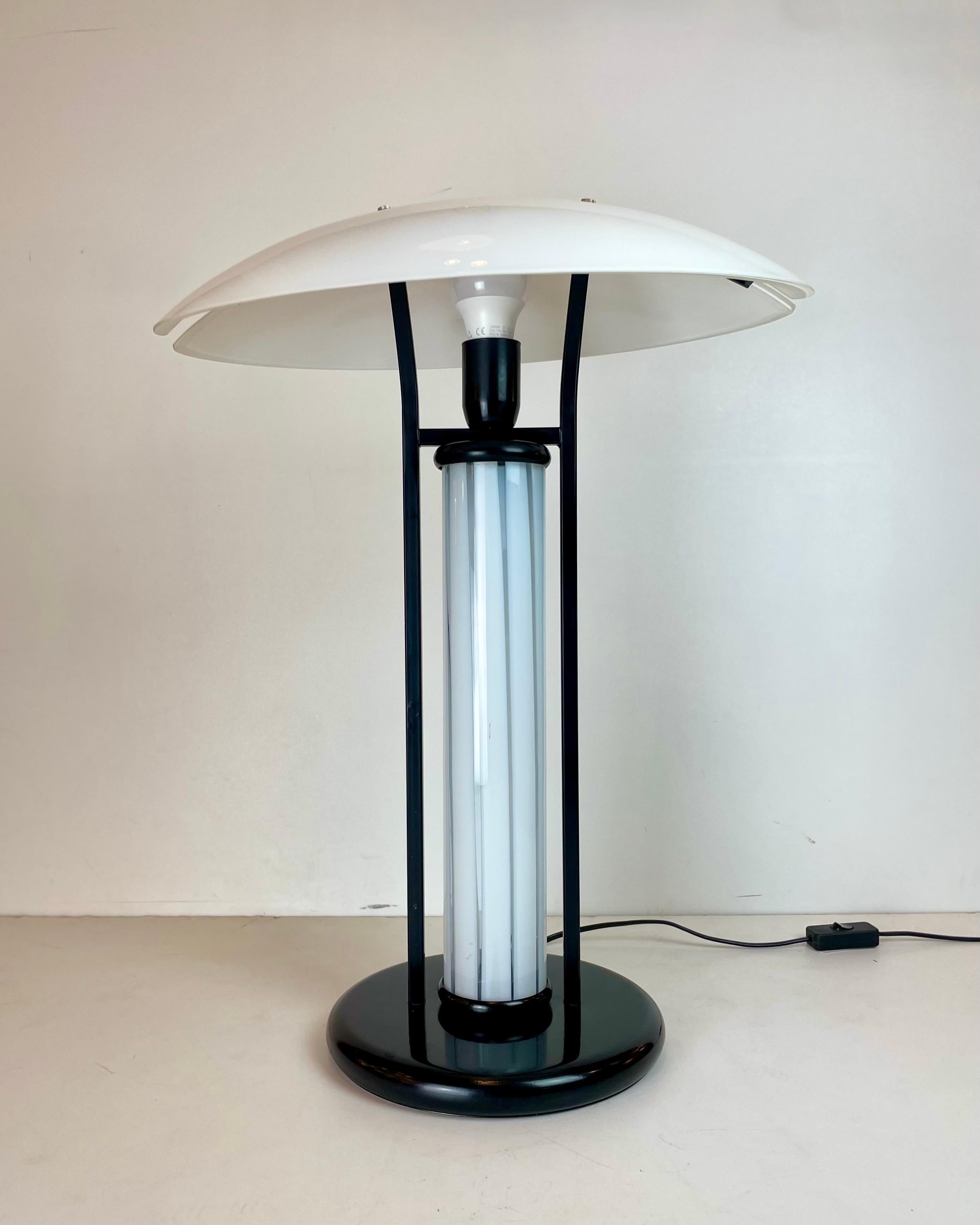 Post-Modern B&W Murano Table Lamps, 1980s For Sale 9