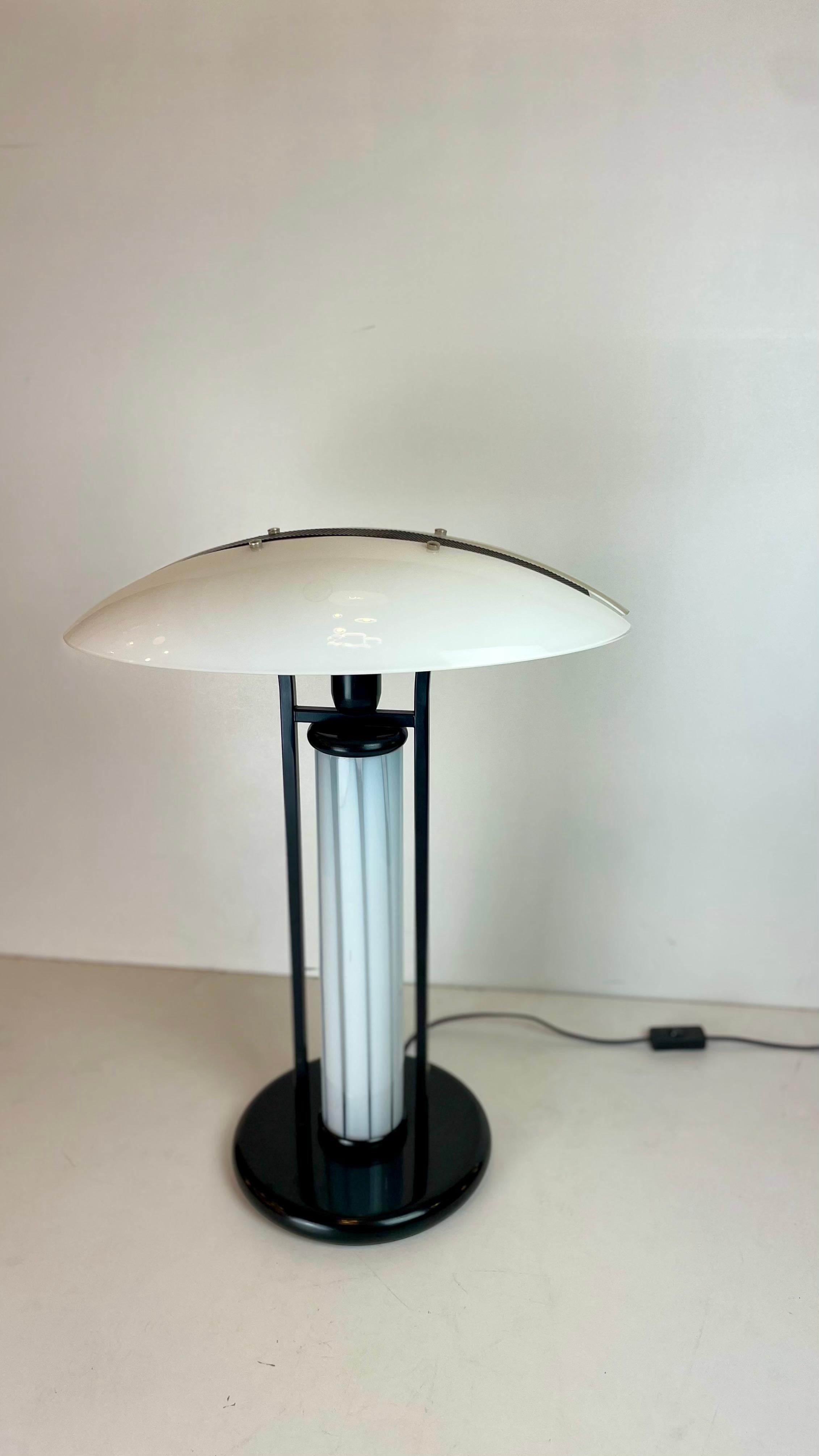 Post-Modern B&W Murano Table Lamps, 1980s For Sale 10