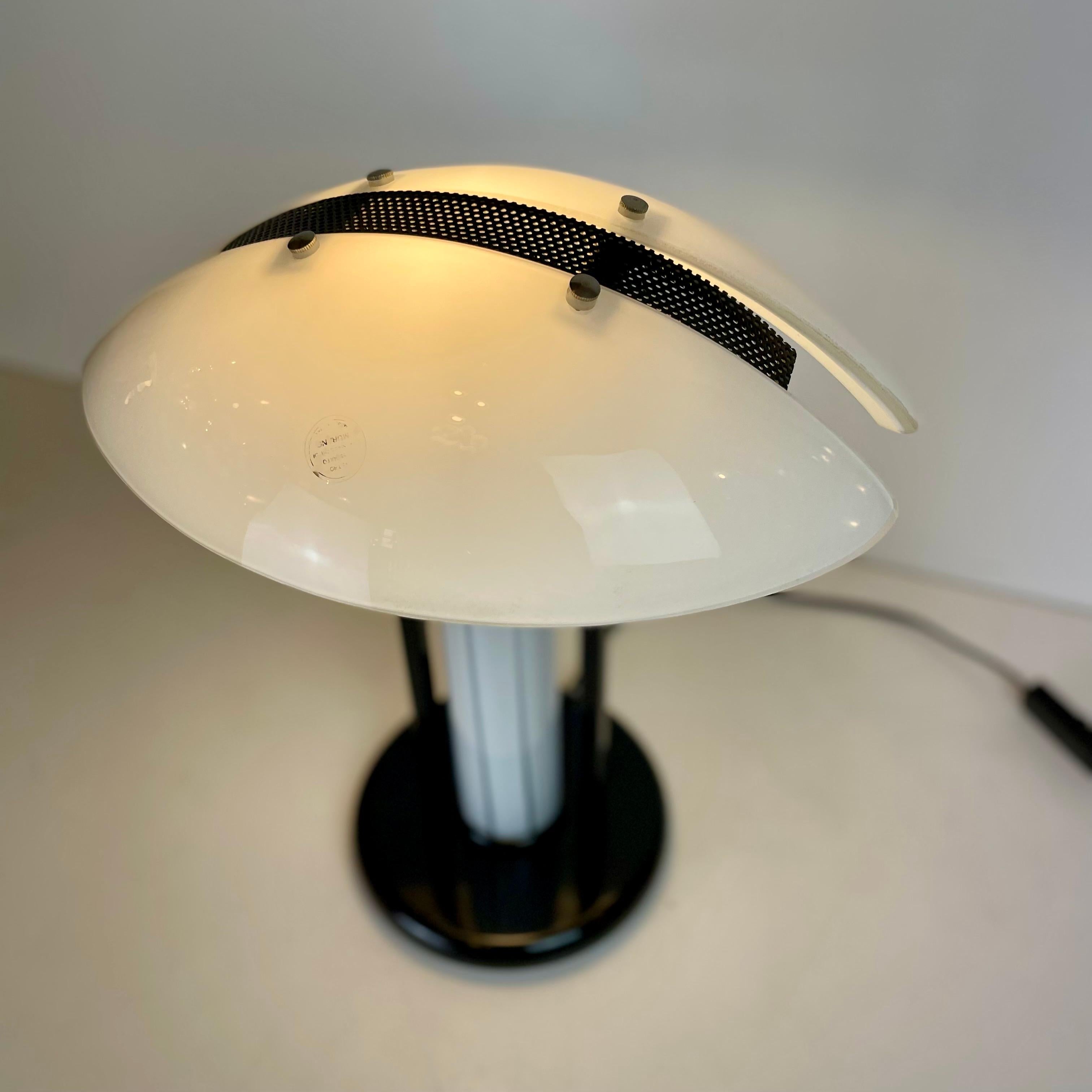 Post-Modern B&W Murano Table Lamps, 1980s For Sale 2