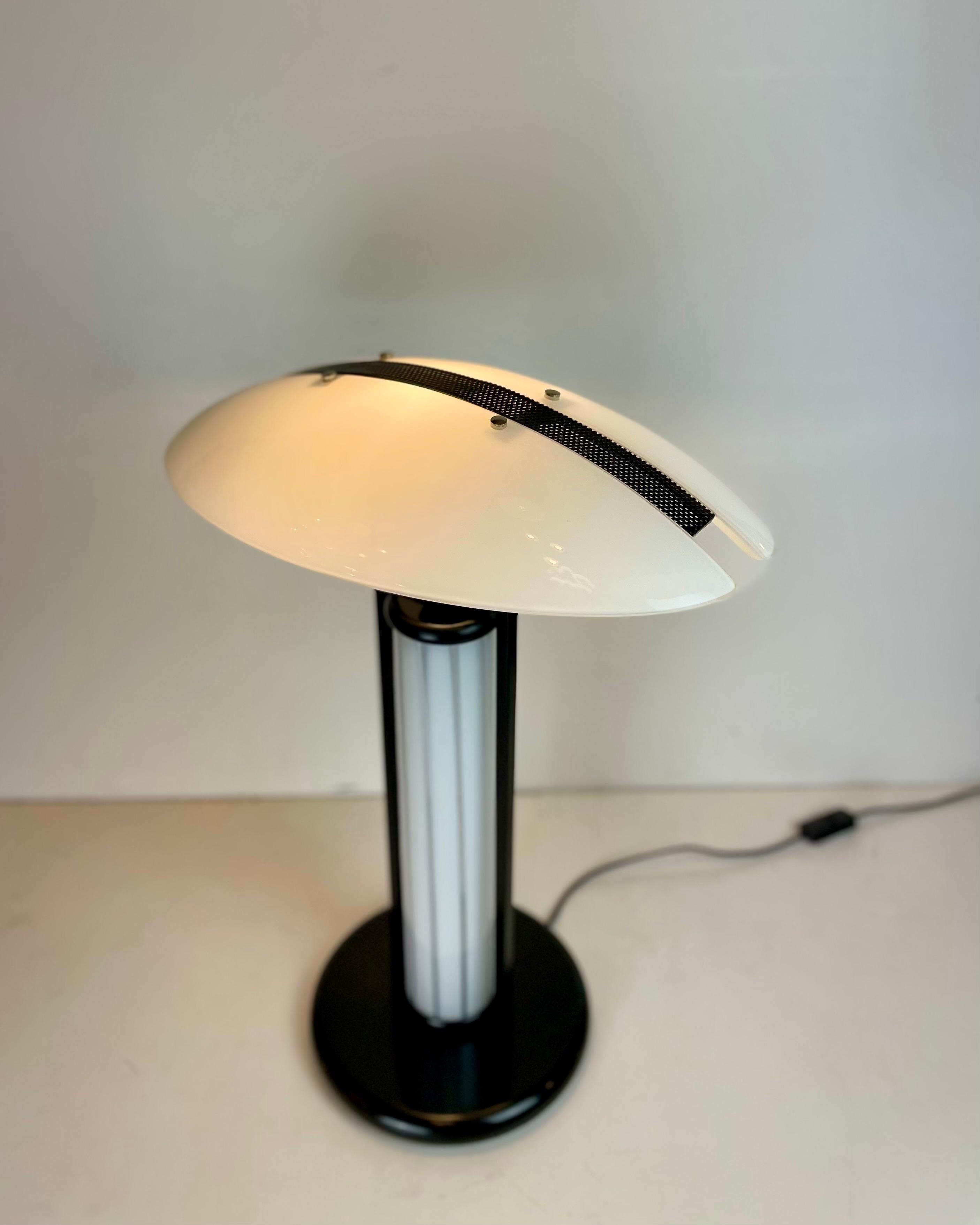 Post-Modern B&W Murano Table Lamps, 1980s For Sale 2