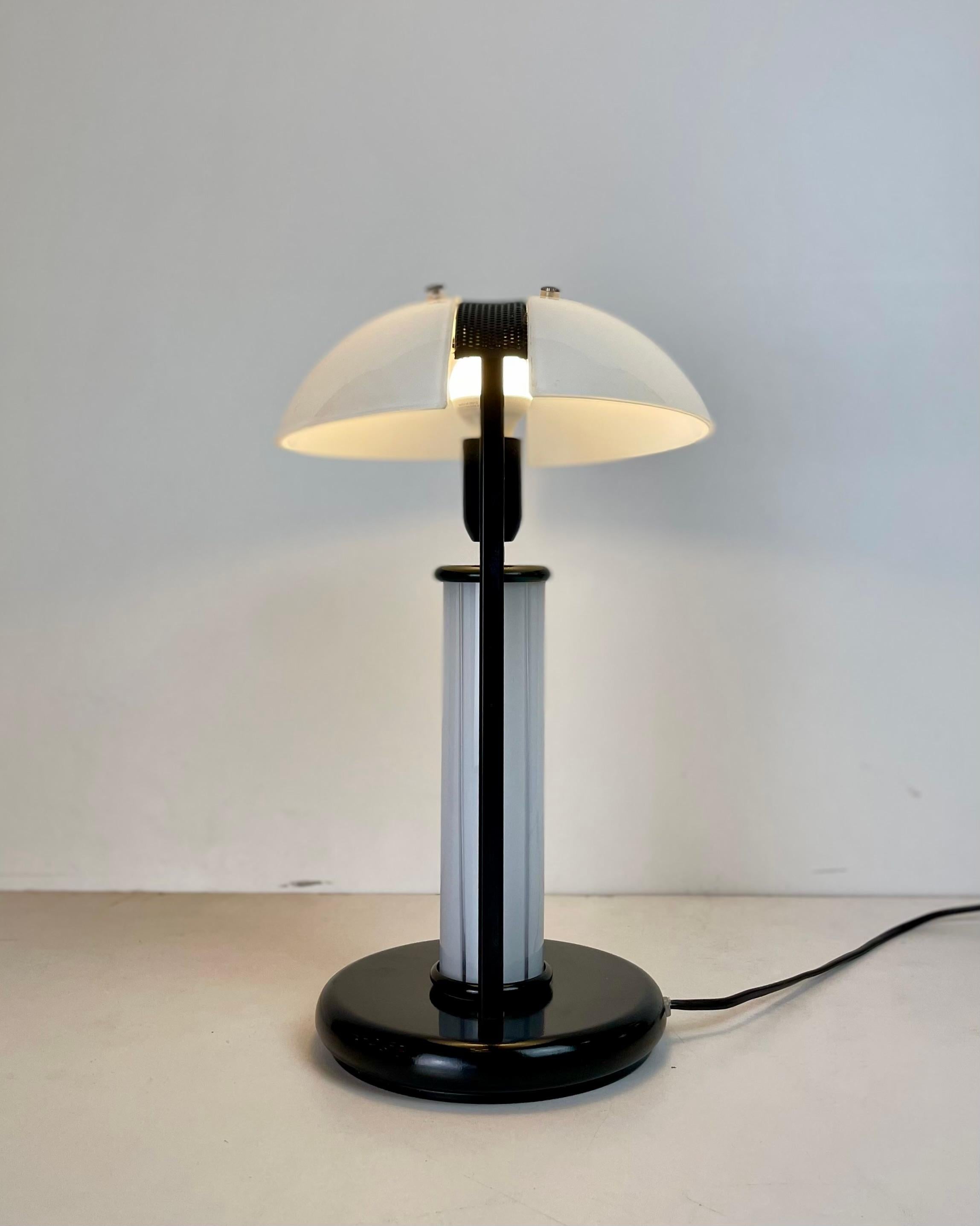 Post-Modern B&W Murano Table Lamps, 1980s For Sale 3