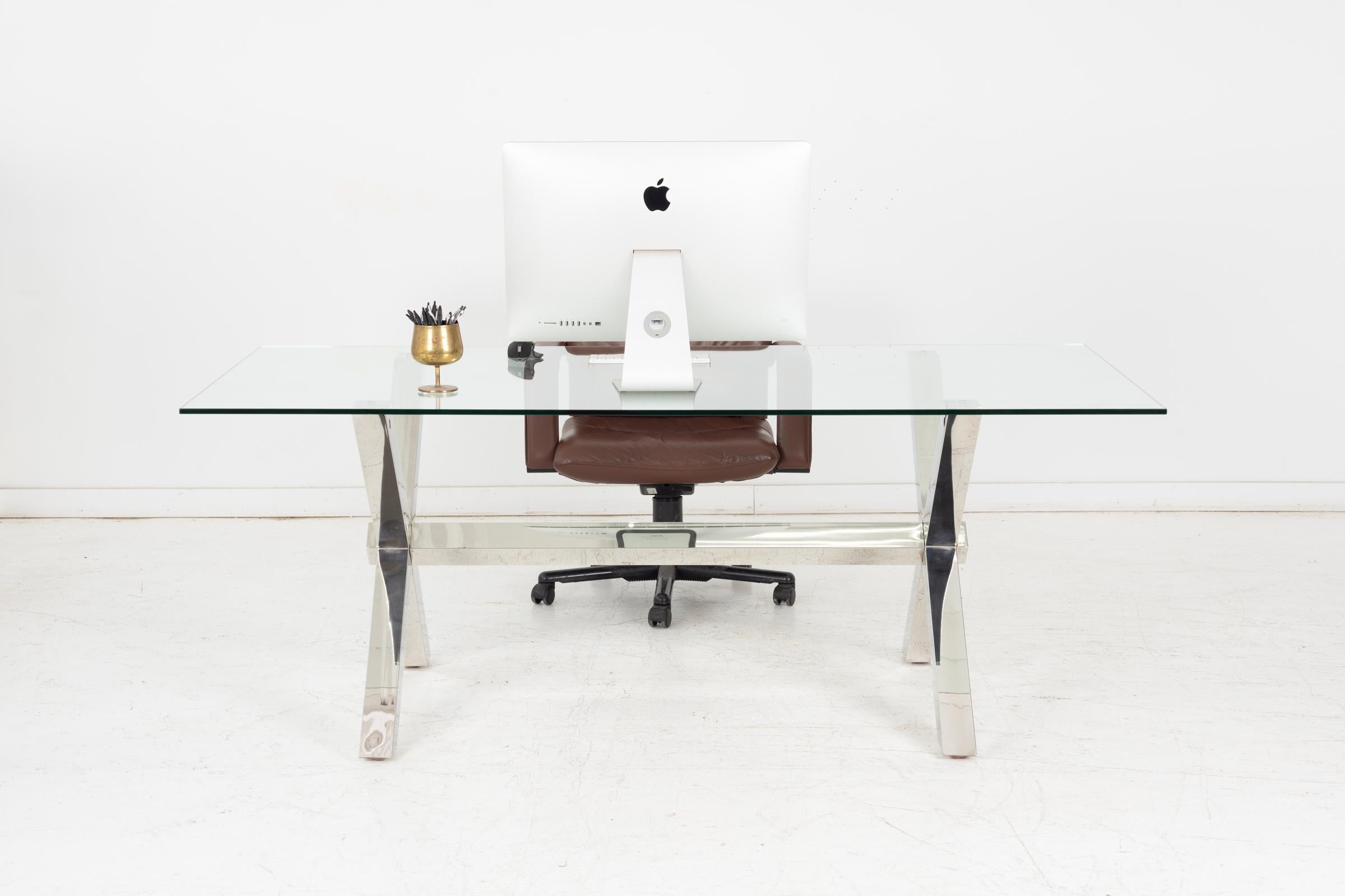 Post-Modern Post Modern Campaign Style Table or Desk. For Sale
