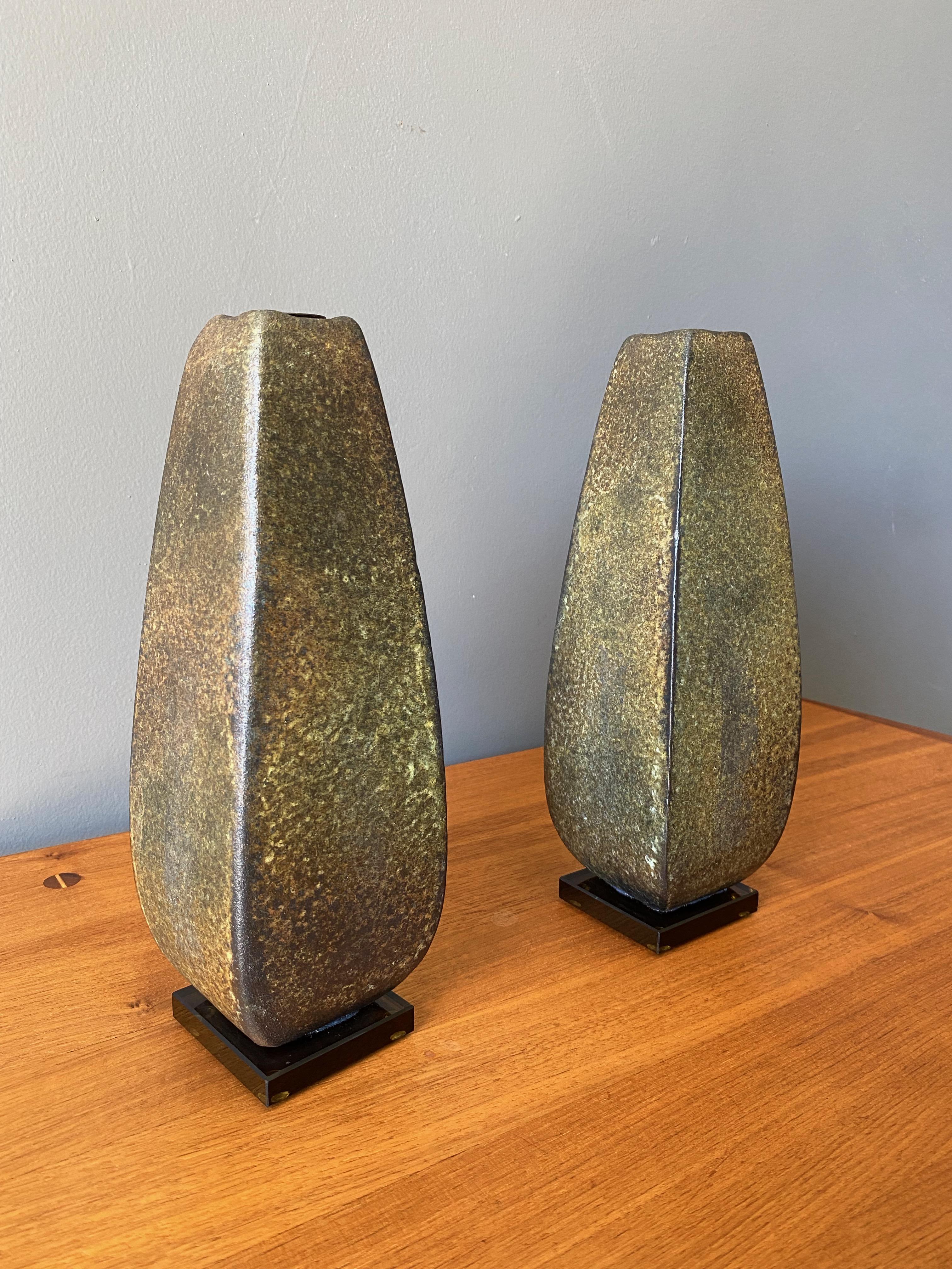 Post-Modern Post Modern Candle Holders Signed By Tony Evans For Sale