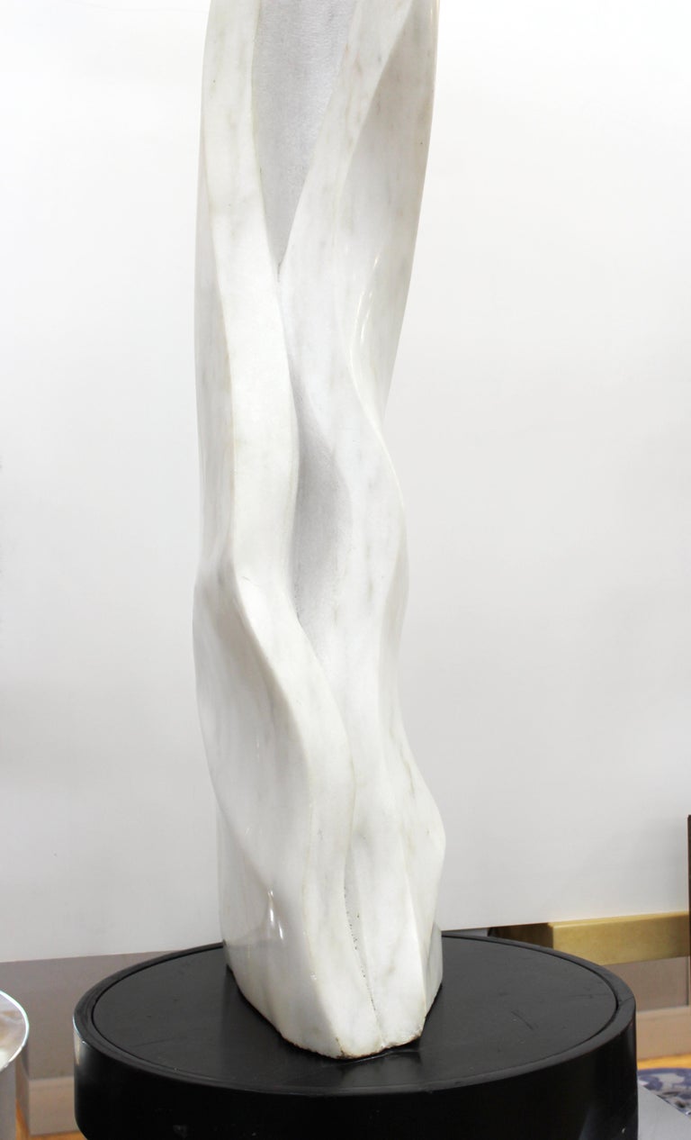 Postmodern Carved Marble Abstract Sculpture In Good Condition For Sale In New York, NY
