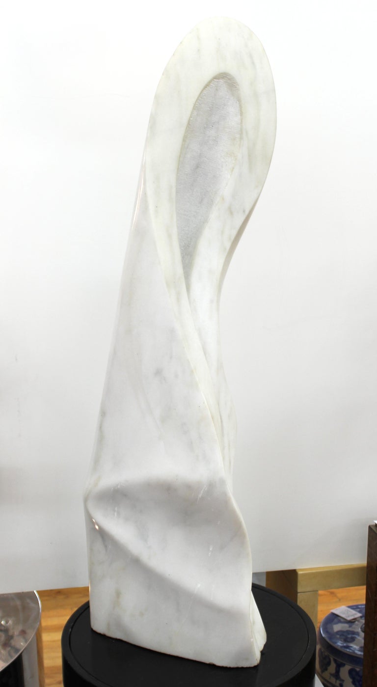 Late 20th Century Postmodern Carved Marble Abstract Sculpture For Sale