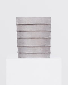 Post-modern cast aluminium vase by Pascal Mourgue, signed