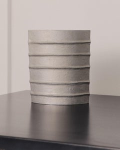 Post-modern cast aluminium vase by Pascal Mourgue, signed