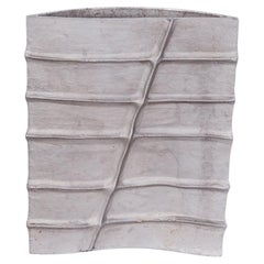 Post-modern cast aluminium vase by Pascal Mourgue, signed