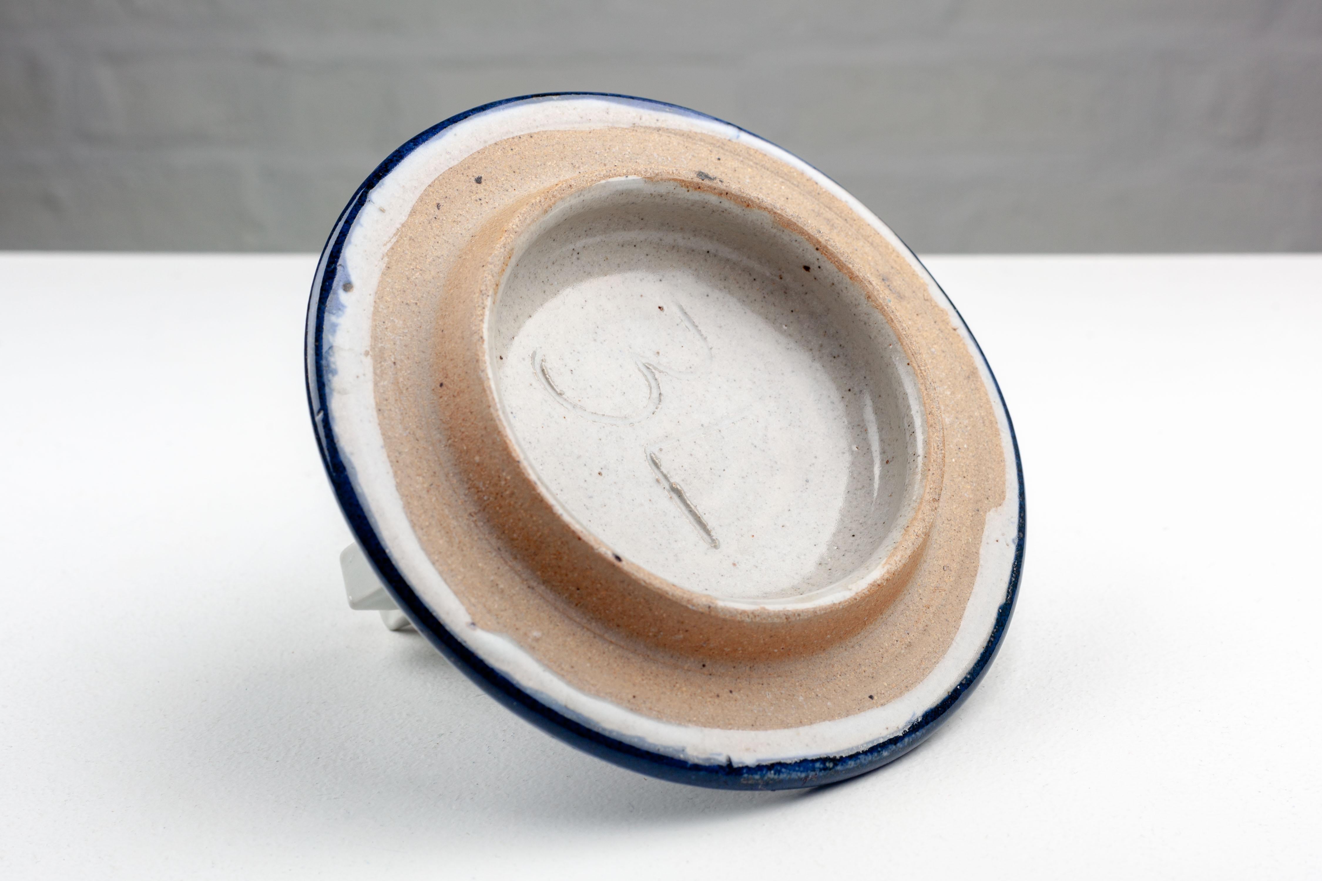 Postmodernes Hunde-Geschirrgefäß aus Keramik von Cunningham Pottery, handgefertigt, 1990er Jahre, USA im Angebot 8