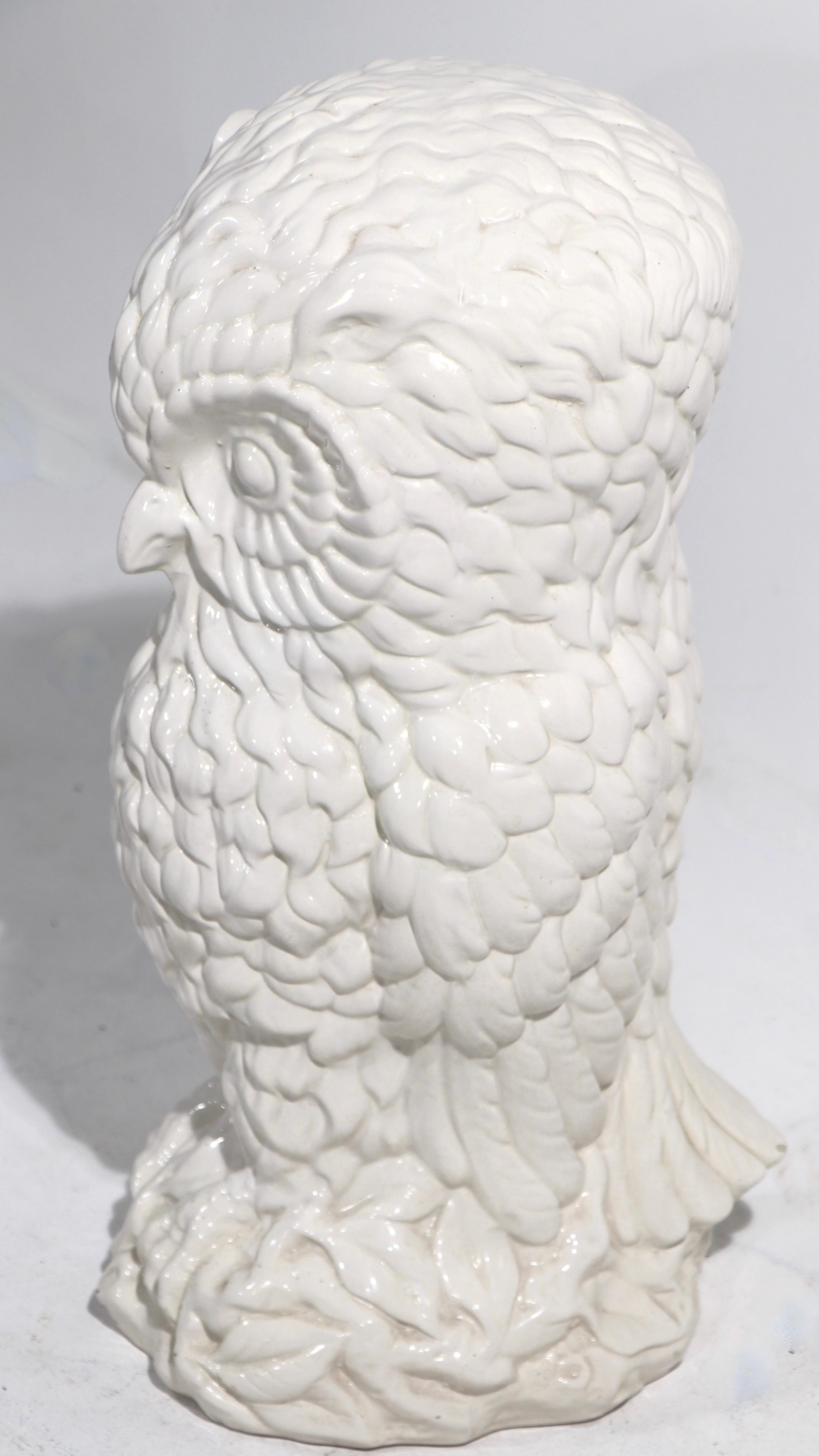 ceramic owl statue