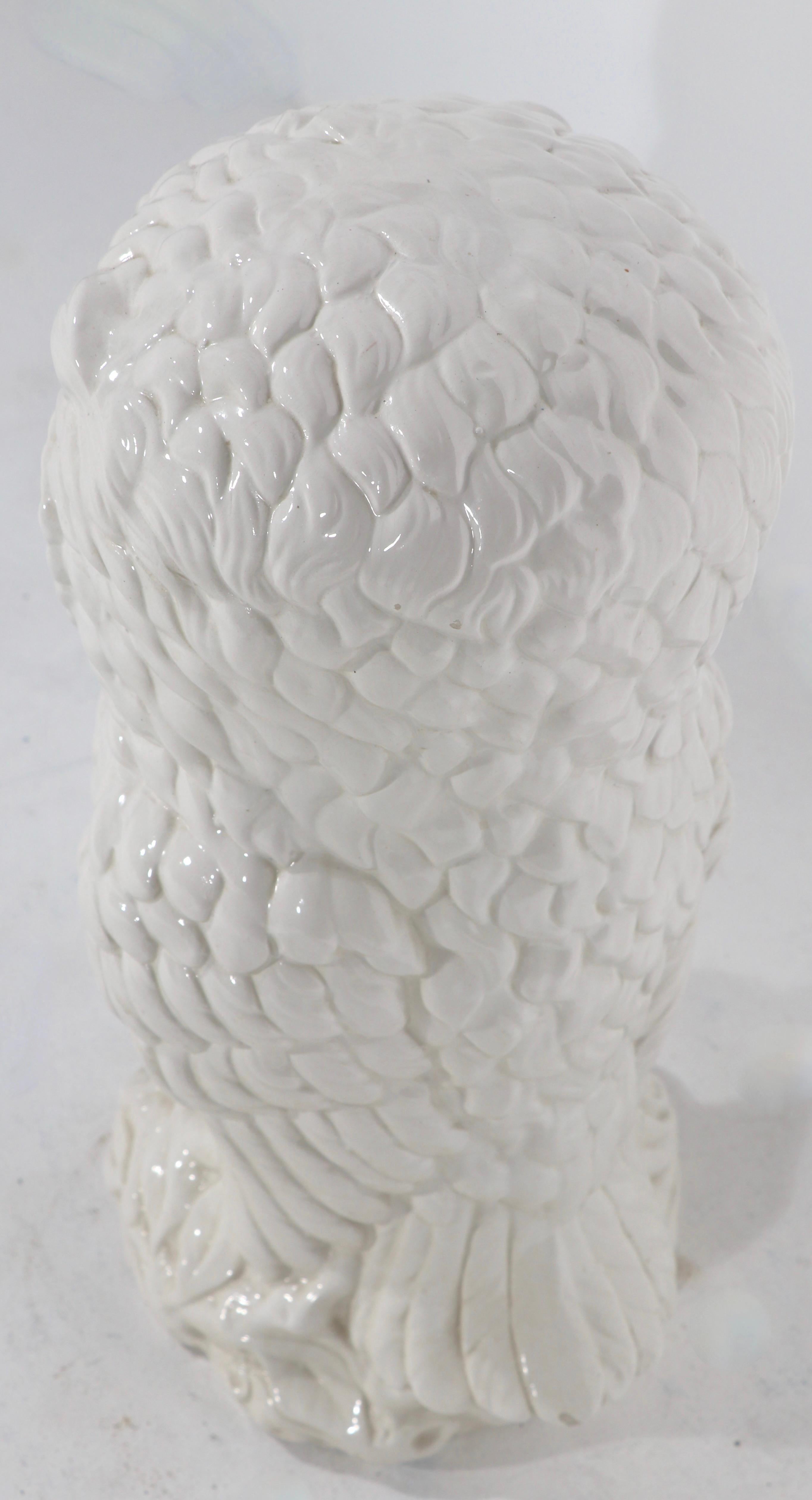 Post Modern Ceramic Owl Made in Italy For Sale 1