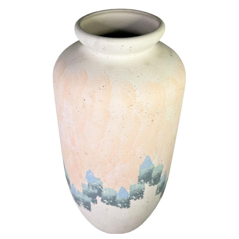 Vaso postmoderno in ceramica pastello Southwest in blu, verde e rosa In condizioni buone in vendita a Oklahoma City, OK