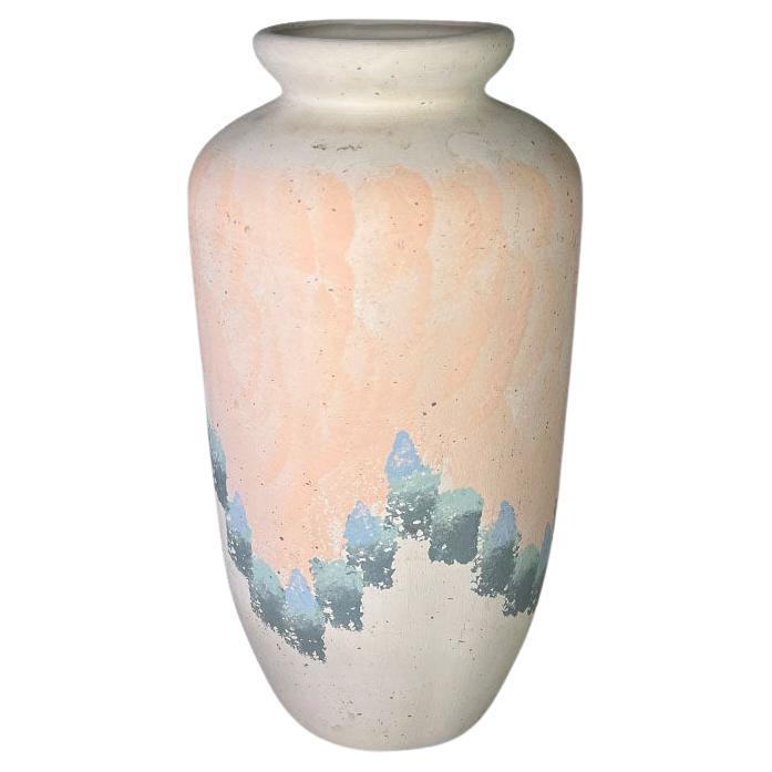Vase postmoderne Pastel Southwest bleu vert et rose