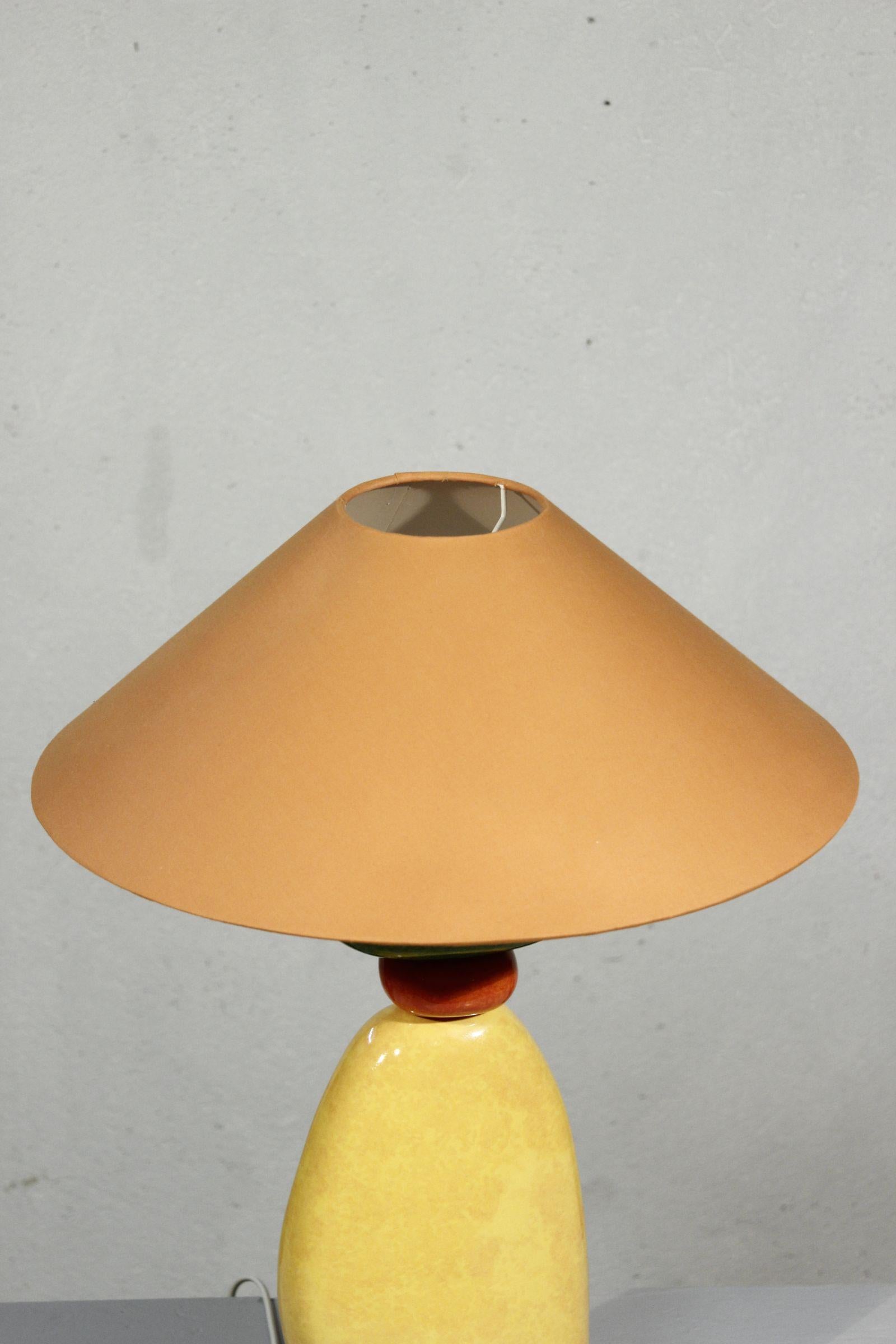 Post-modern ceramic pebble lamp by François Chatain, France 1990s 1