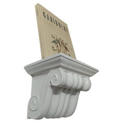 Post-Modern Ceramic Shelf in the shape of a half Greek Ionic capital, Italy 70s