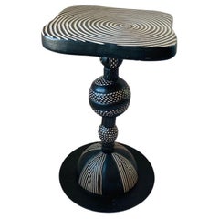 Post Modern Ceramic Side Table by Larry Halvorsen