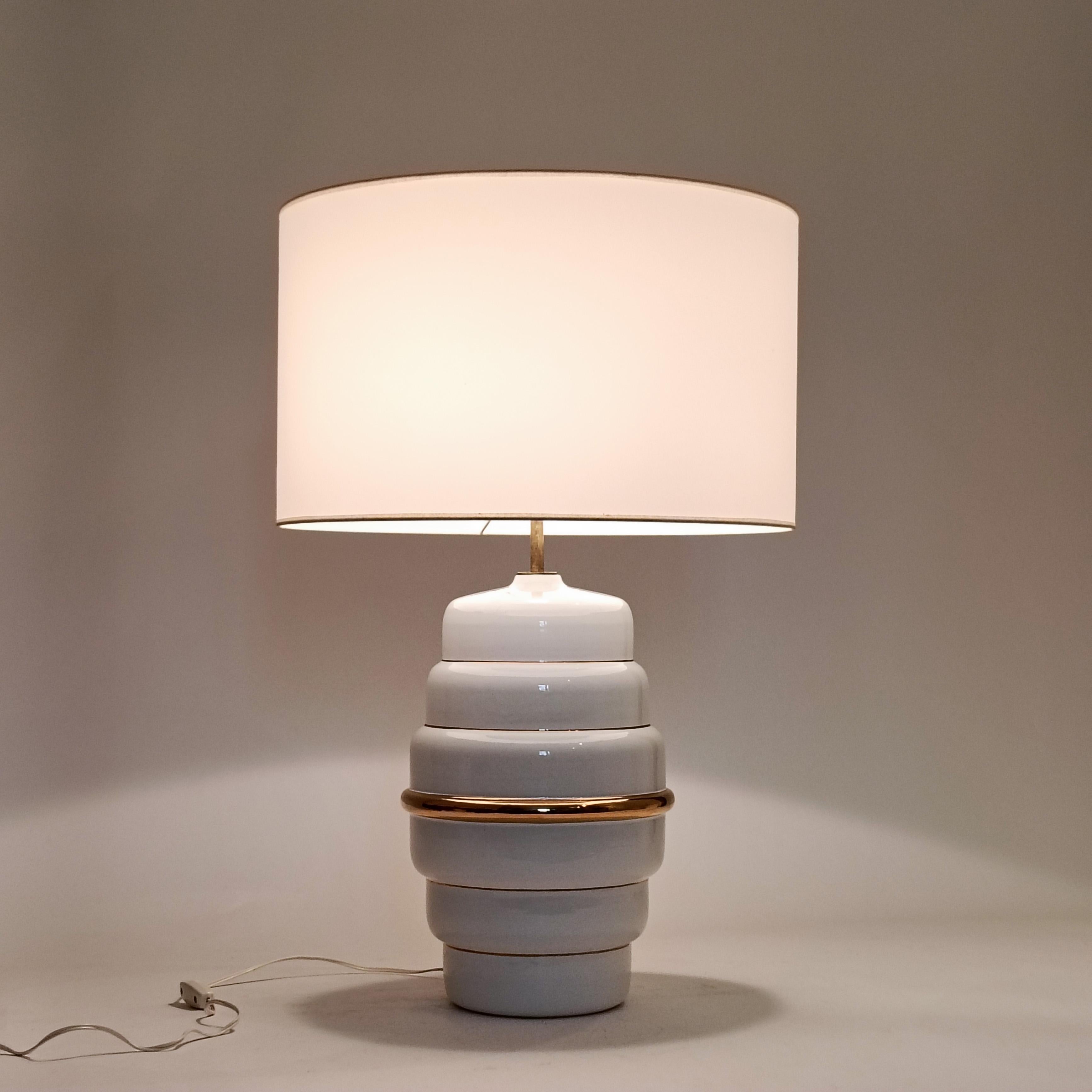 Italian Post-Modern ceramic table lamp, Italy, 1980s For Sale