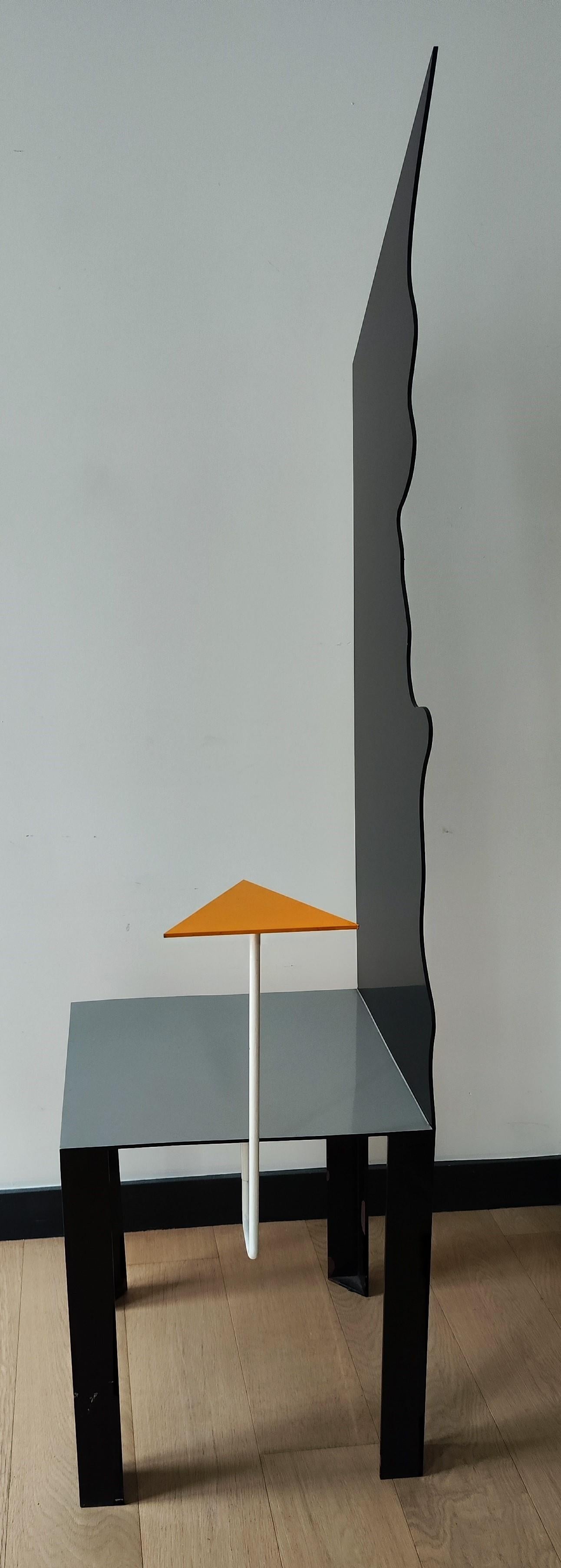 Silla postmoderna años 80 Movimiento Memphis, espíritu Ettore Sottsass en venta 8