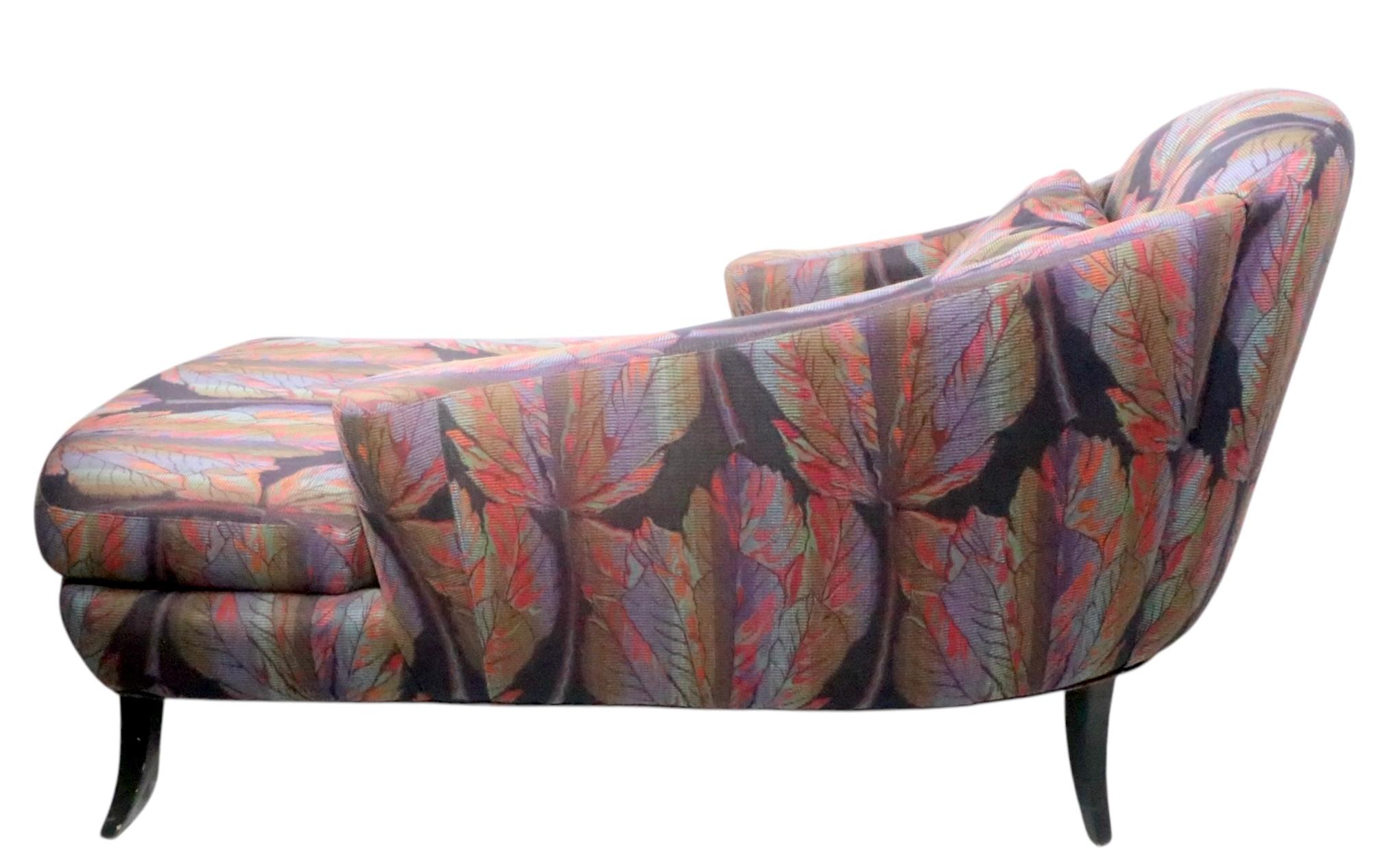 Chaise lounge postmoderno de Thayer Coggin att. to Milo Baughman c 1980/90's en venta 4