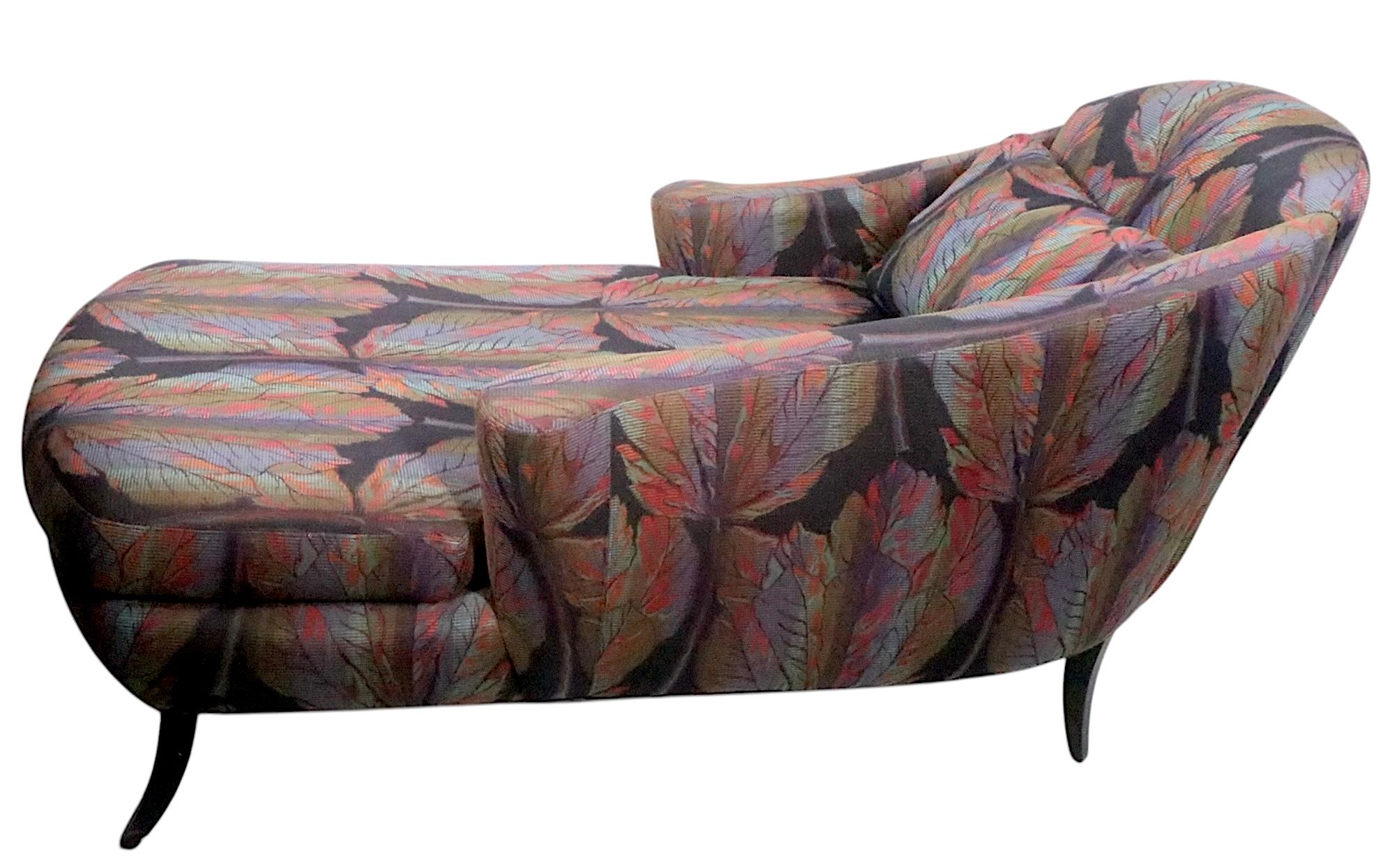 Chaise lounge postmoderno de Thayer Coggin att. to Milo Baughman c 1980/90's en venta 5