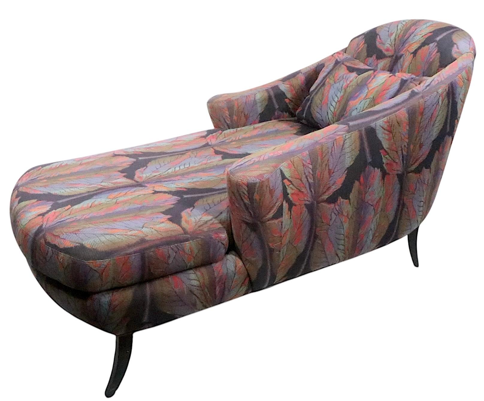 Chaise lounge postmoderno de Thayer Coggin att. to Milo Baughman c 1980/90's en venta 6