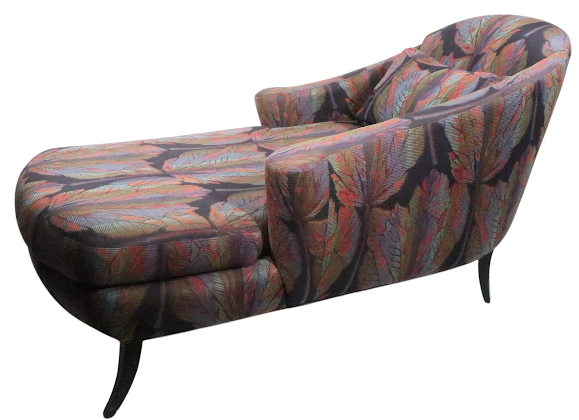 Chaise lounge postmoderno de Thayer Coggin att. to Milo Baughman c 1980/90's en venta 8