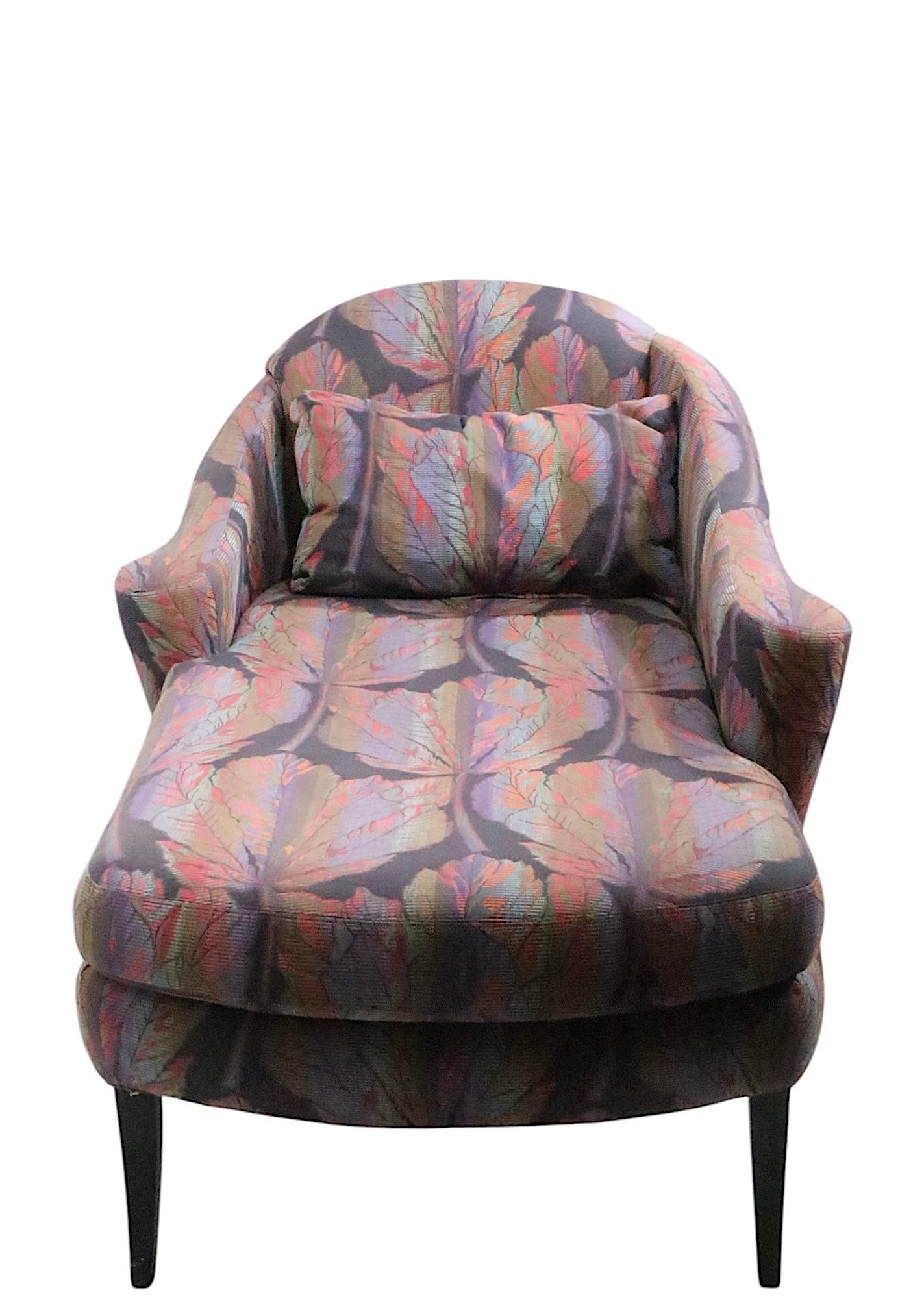 Chaise lounge postmoderno de Thayer Coggin att. to Milo Baughman c 1980/90's en venta 11