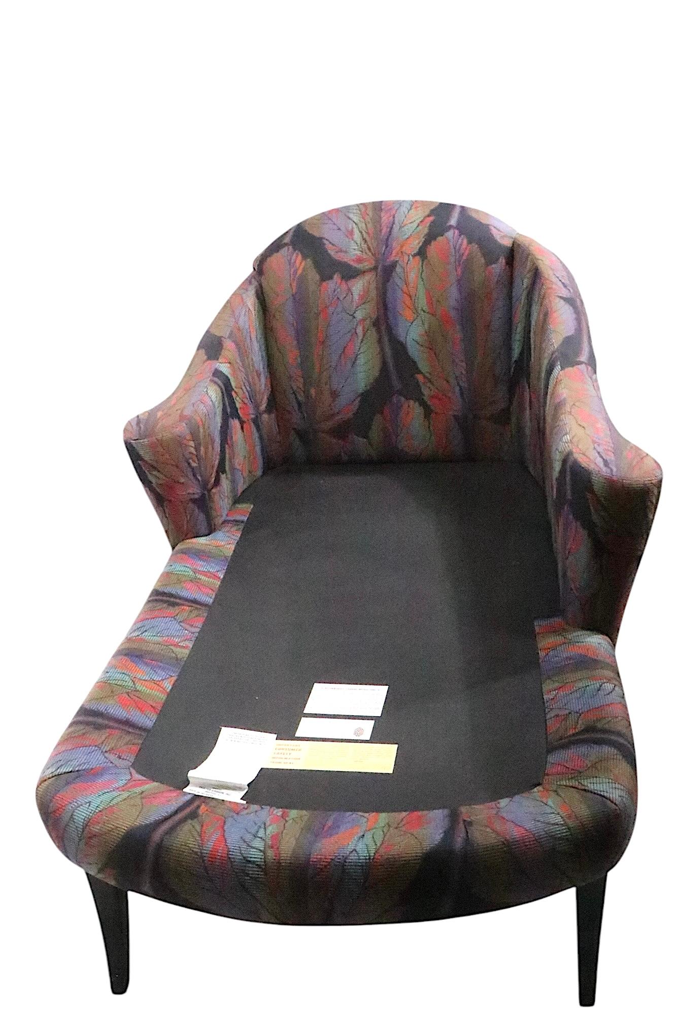 Chaise lounge postmoderno de Thayer Coggin att. to Milo Baughman c 1980/90's en venta 12