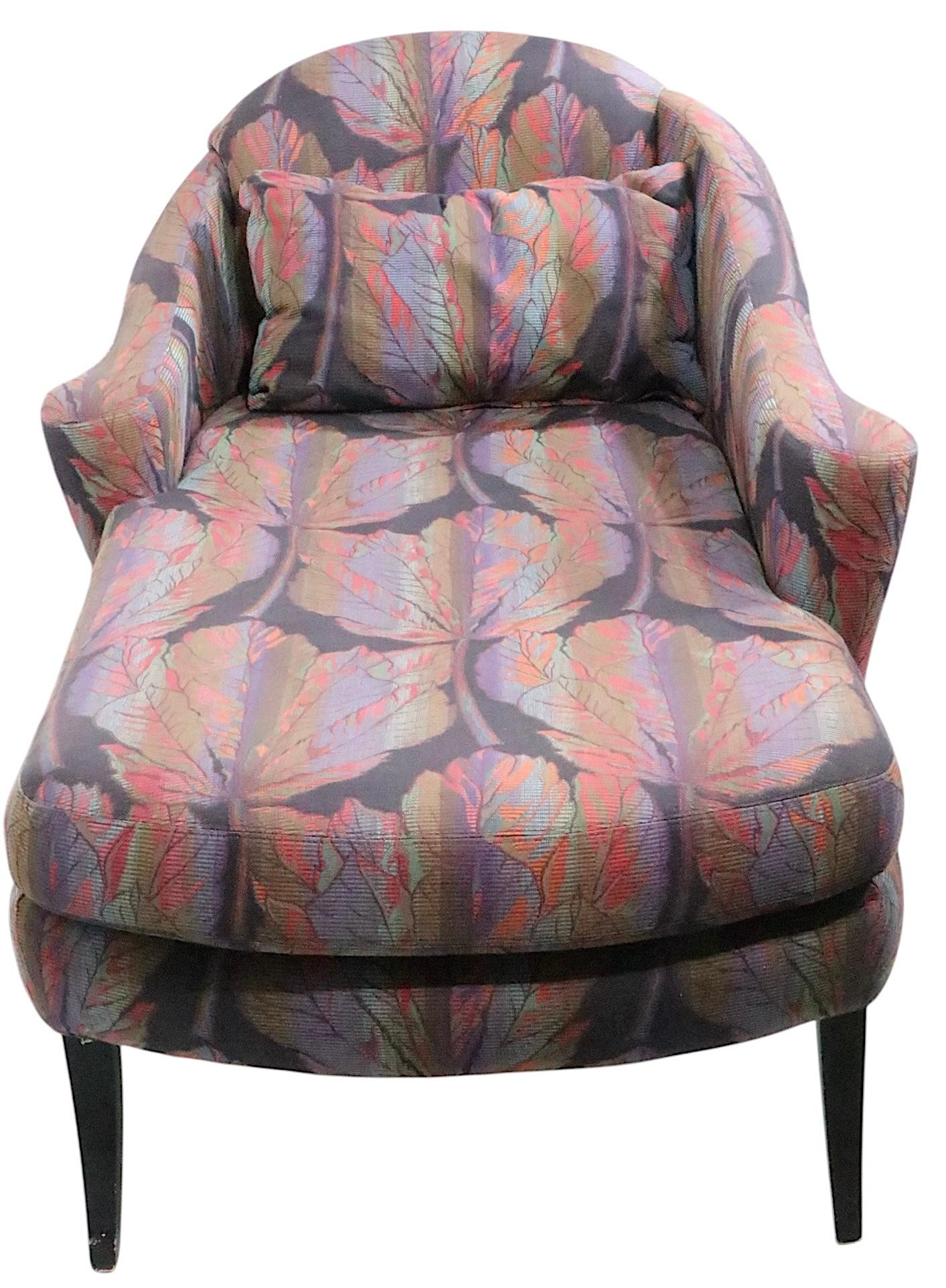 Chaise lounge postmoderno de Thayer Coggin att. to Milo Baughman c 1980/90's en venta 13