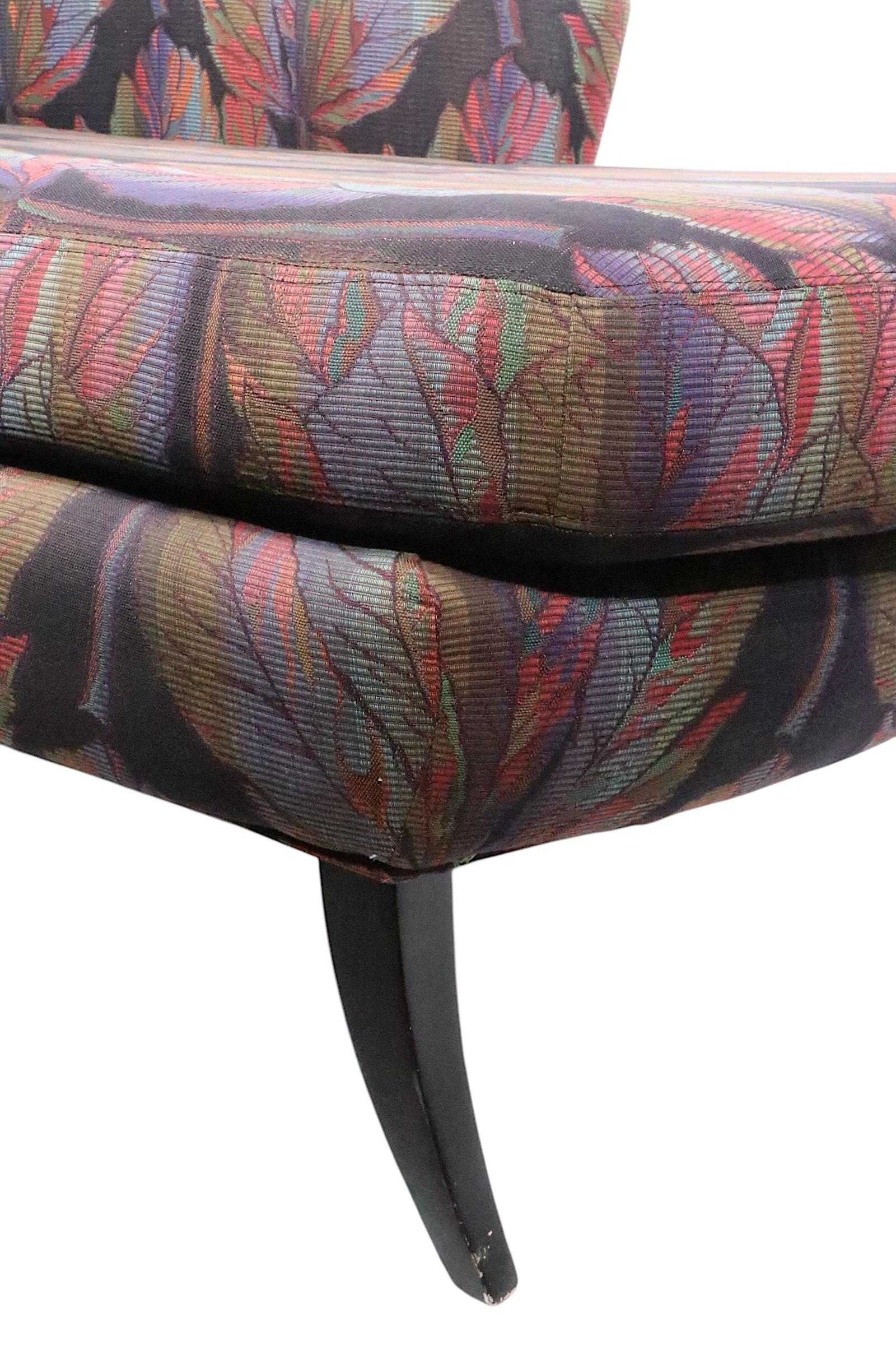Chaise lounge postmoderno de Thayer Coggin att. to Milo Baughman c 1980/90's siglo XX en venta
