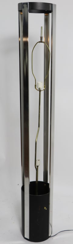 Post Modern Chrome and Black TOTEM Floor Lamp