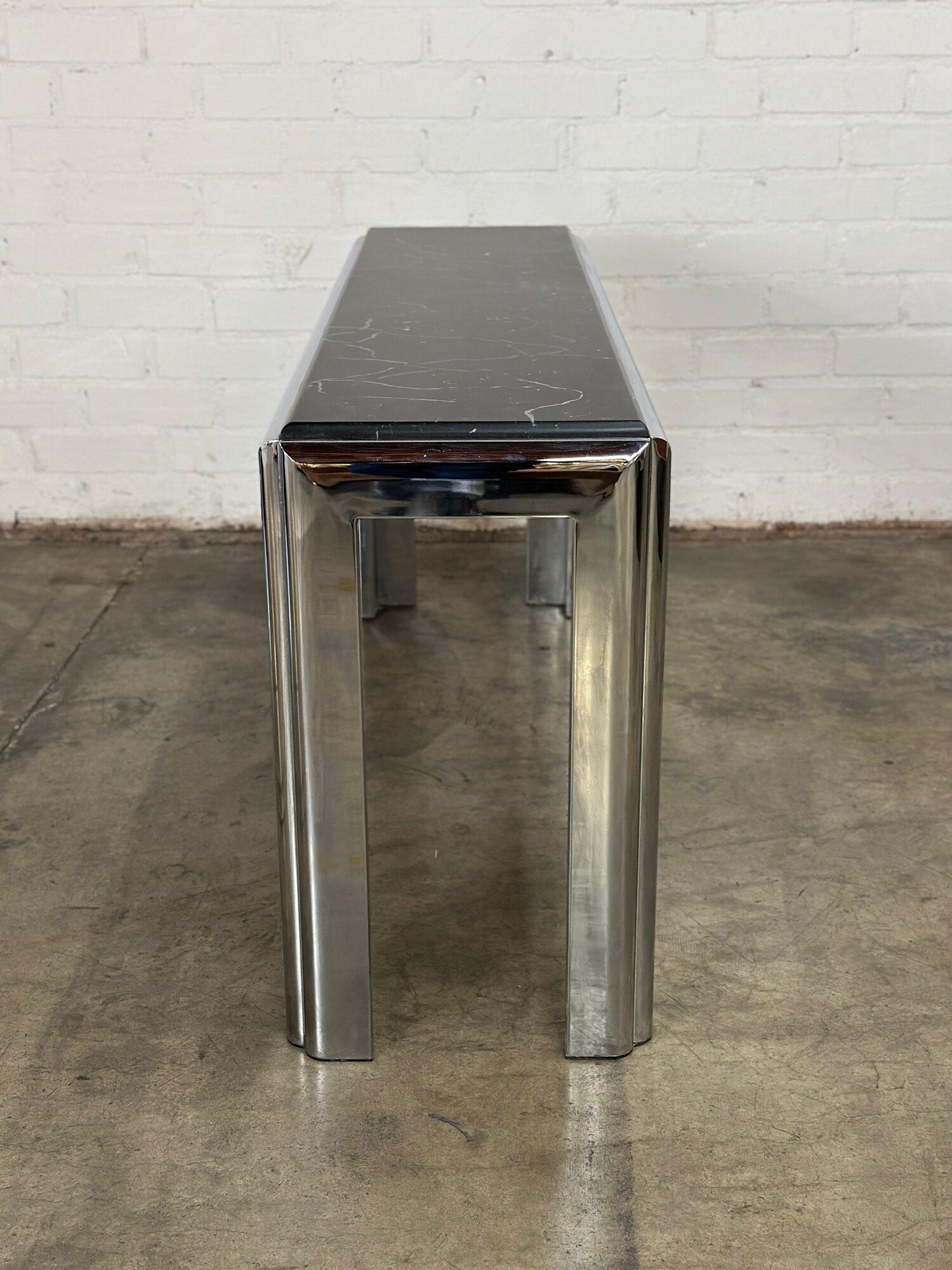 Post Modern Chrome Console For Sale 2