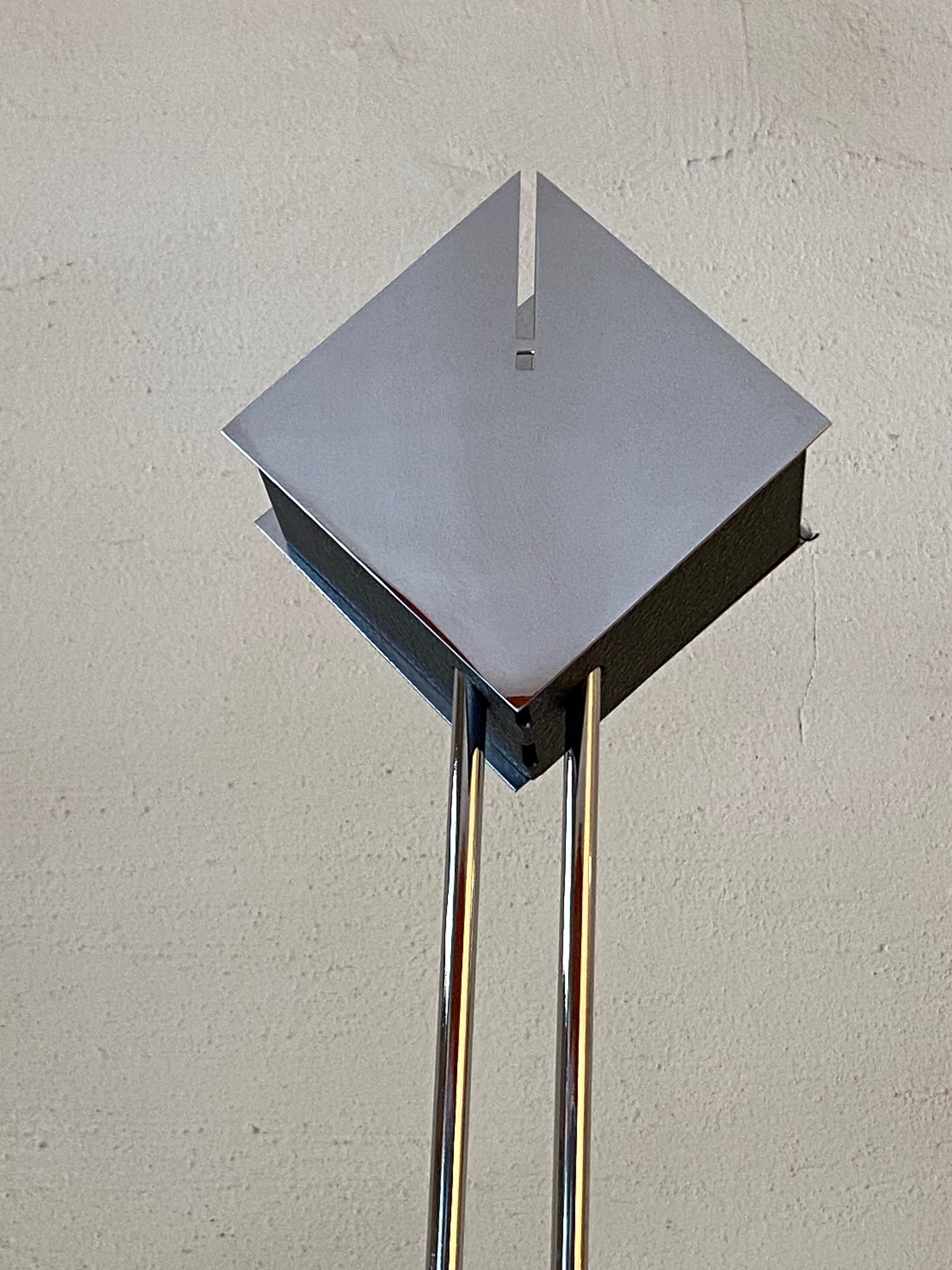 Post-Modern Post Modern Chrome Floor Lamp For Sale