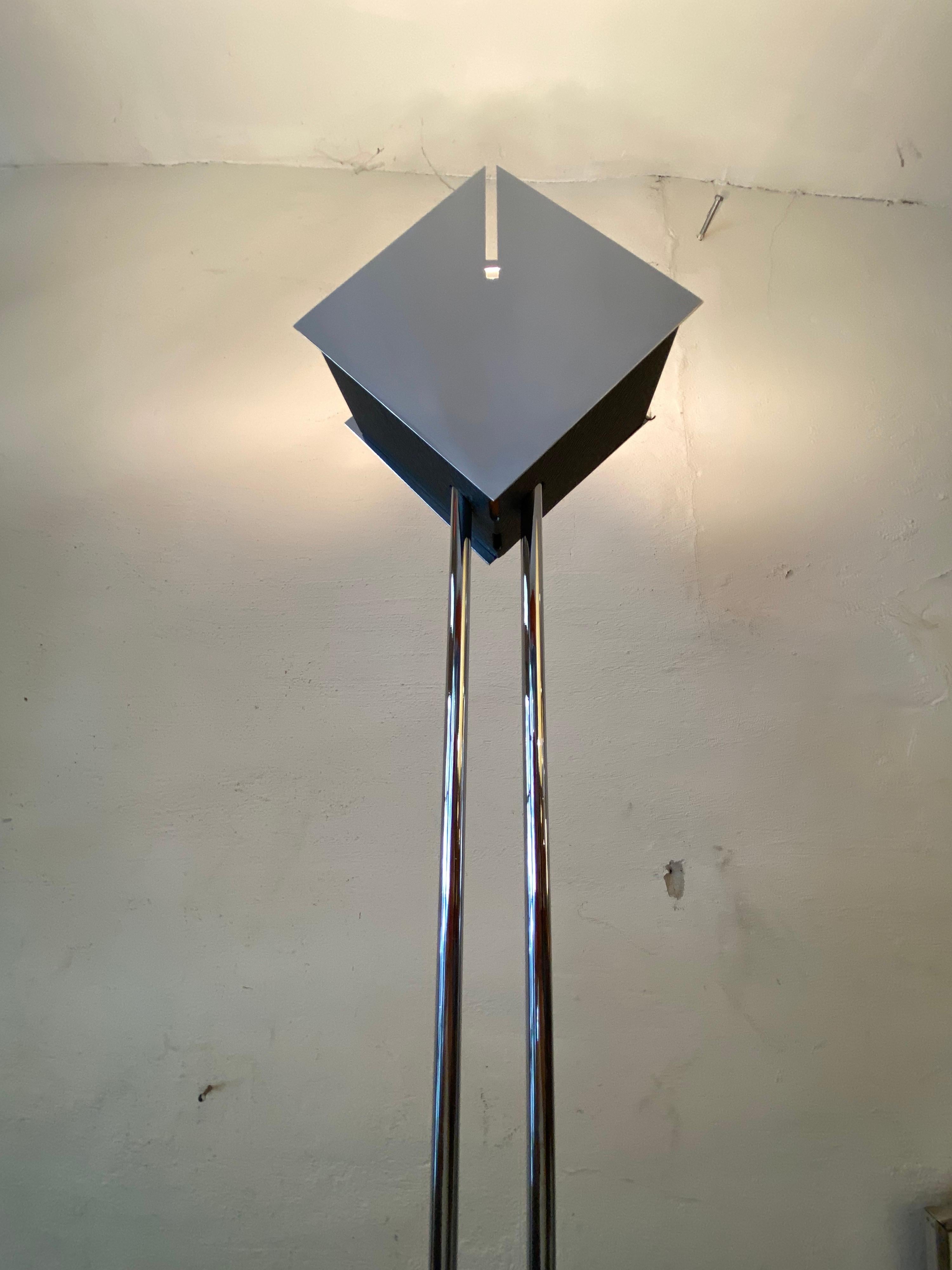 American Post Modern Chrome Floor Lamp For Sale