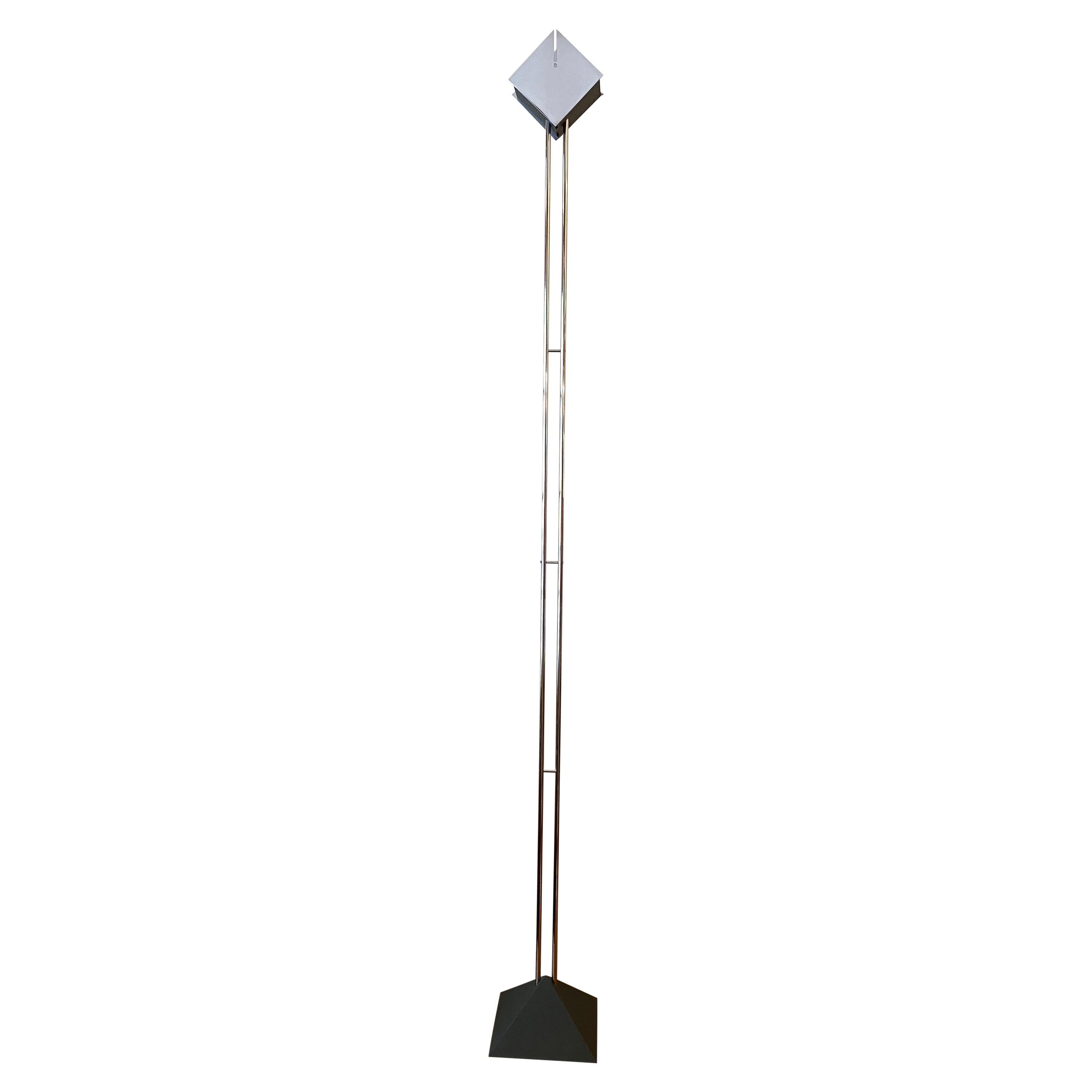 Post Modern Chrome Floor Lamp For Sale