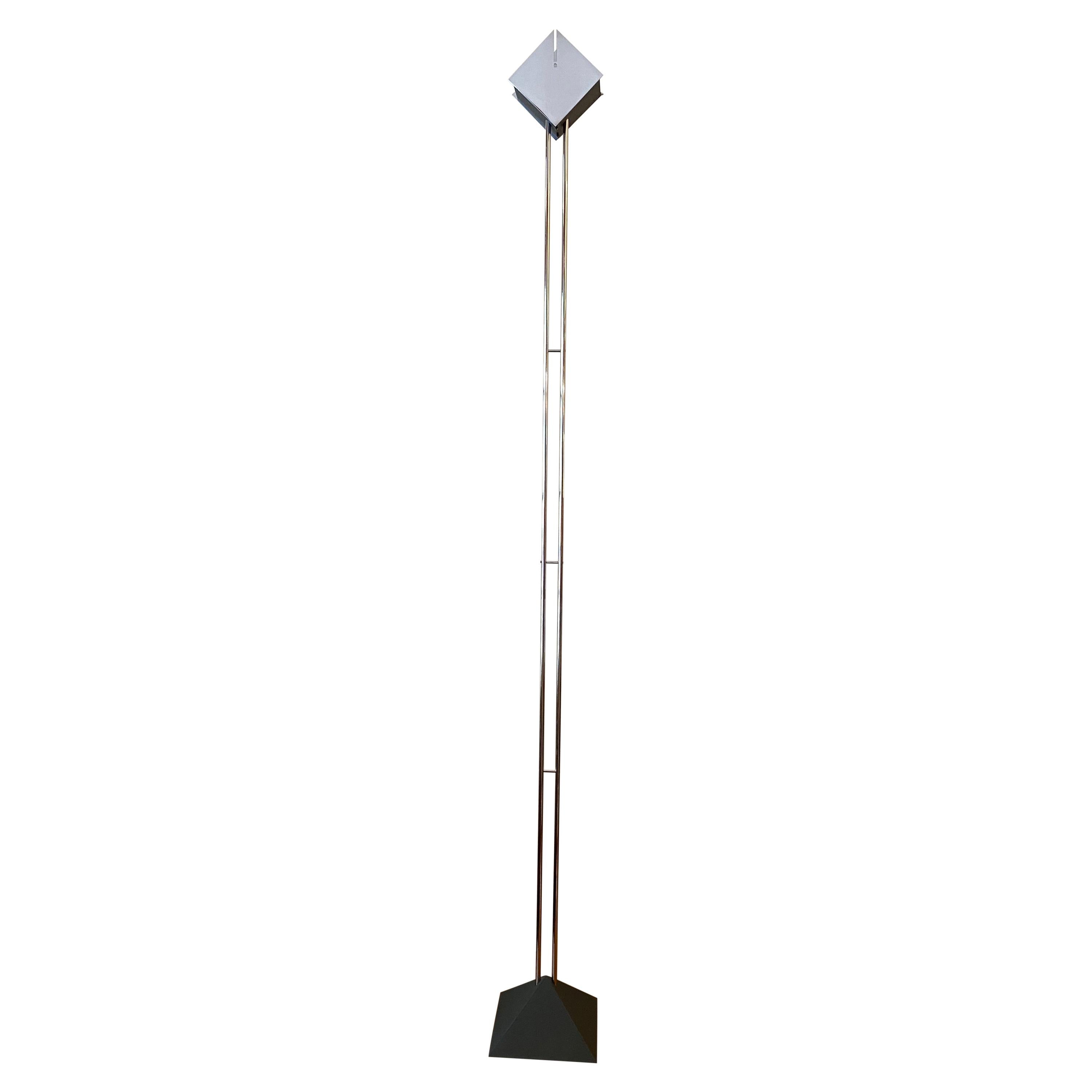 Postmoderne Chrom-Stehlampe