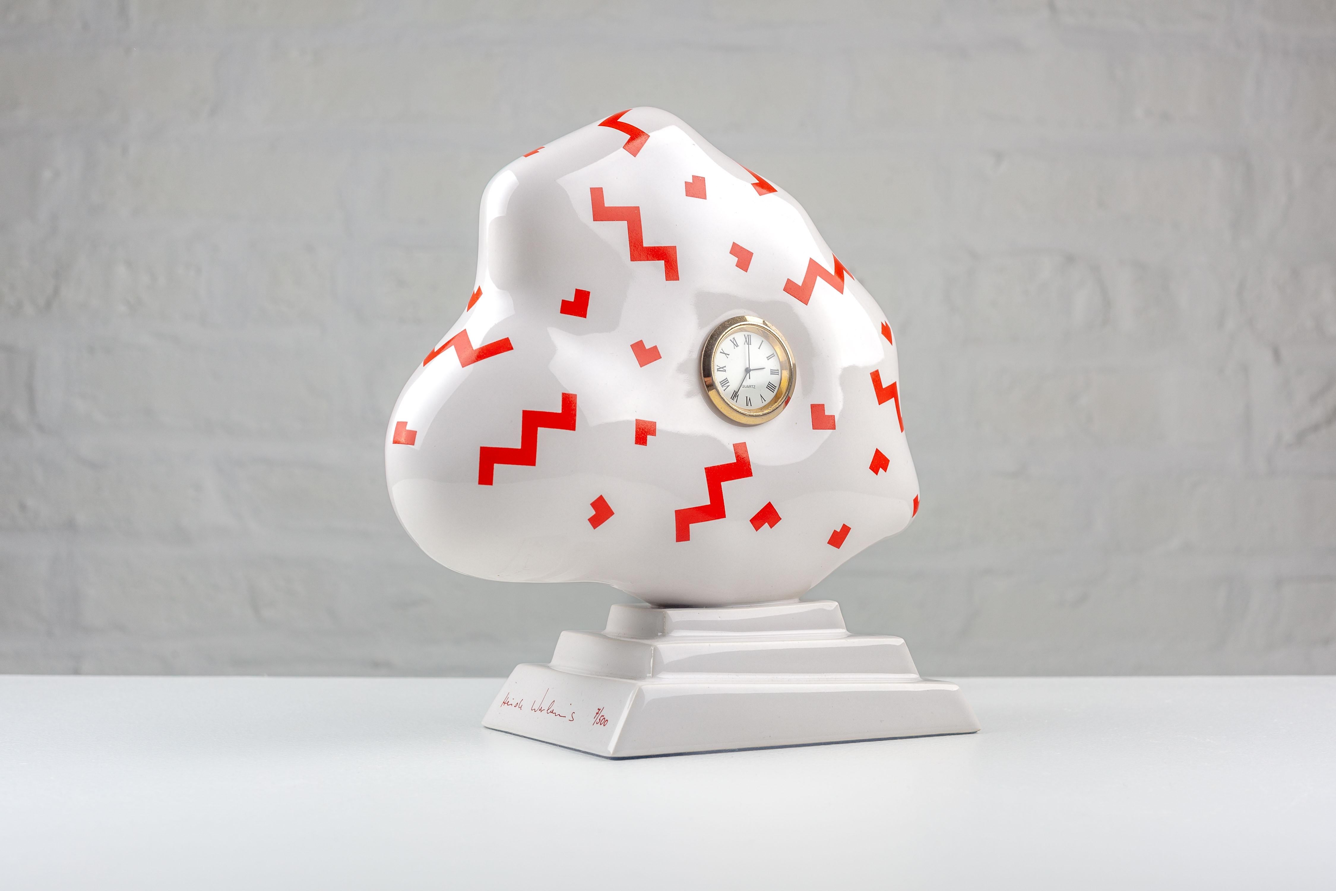 Post-modern Cloud Clock by Heide Warlamis, Vienna Collection Porcelain, Numbered For Sale 7