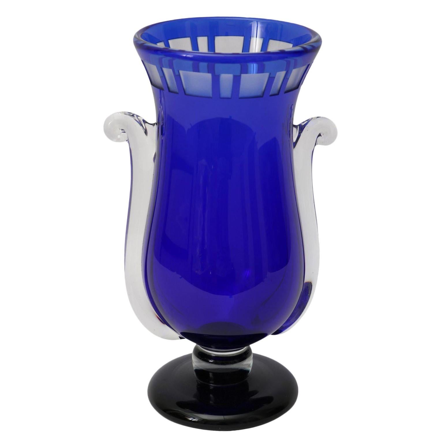 20th Century Post Modern Cobalt Blue Vase