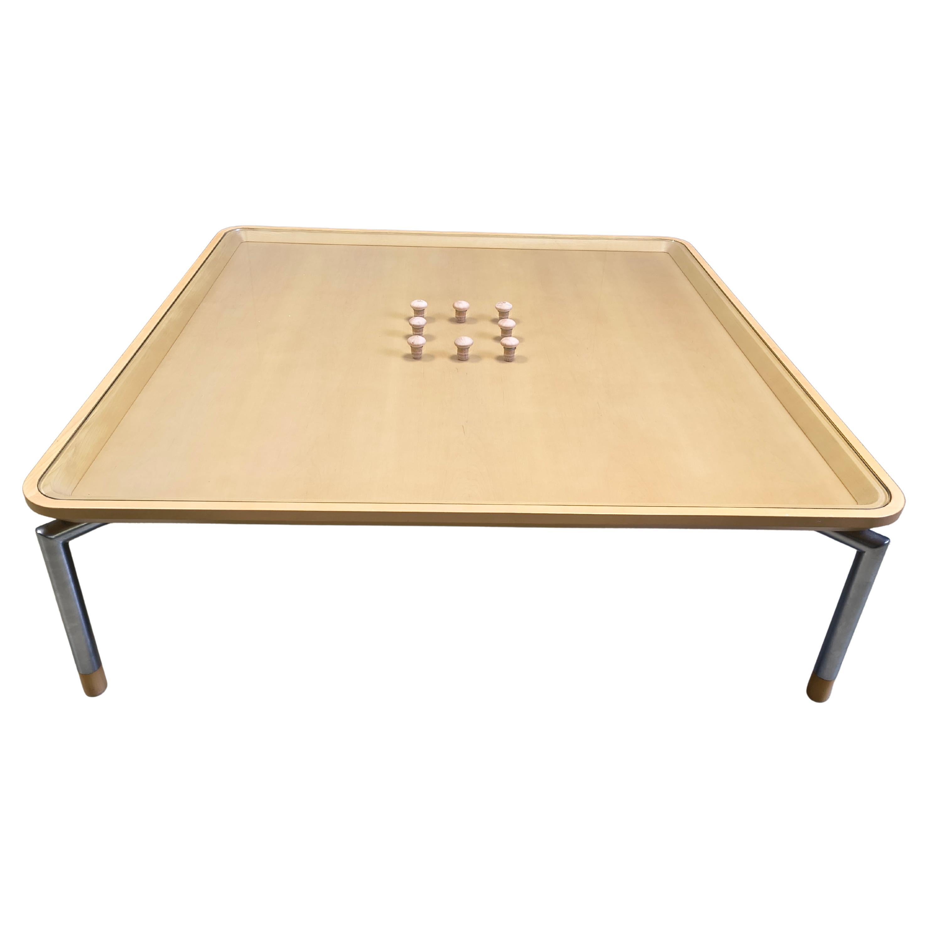 Post modern coffee table with cork and glass, 1980s