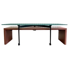 Post Modern Coffee Table With Rotating Glass Top by B&B Italia. Circa 1990s