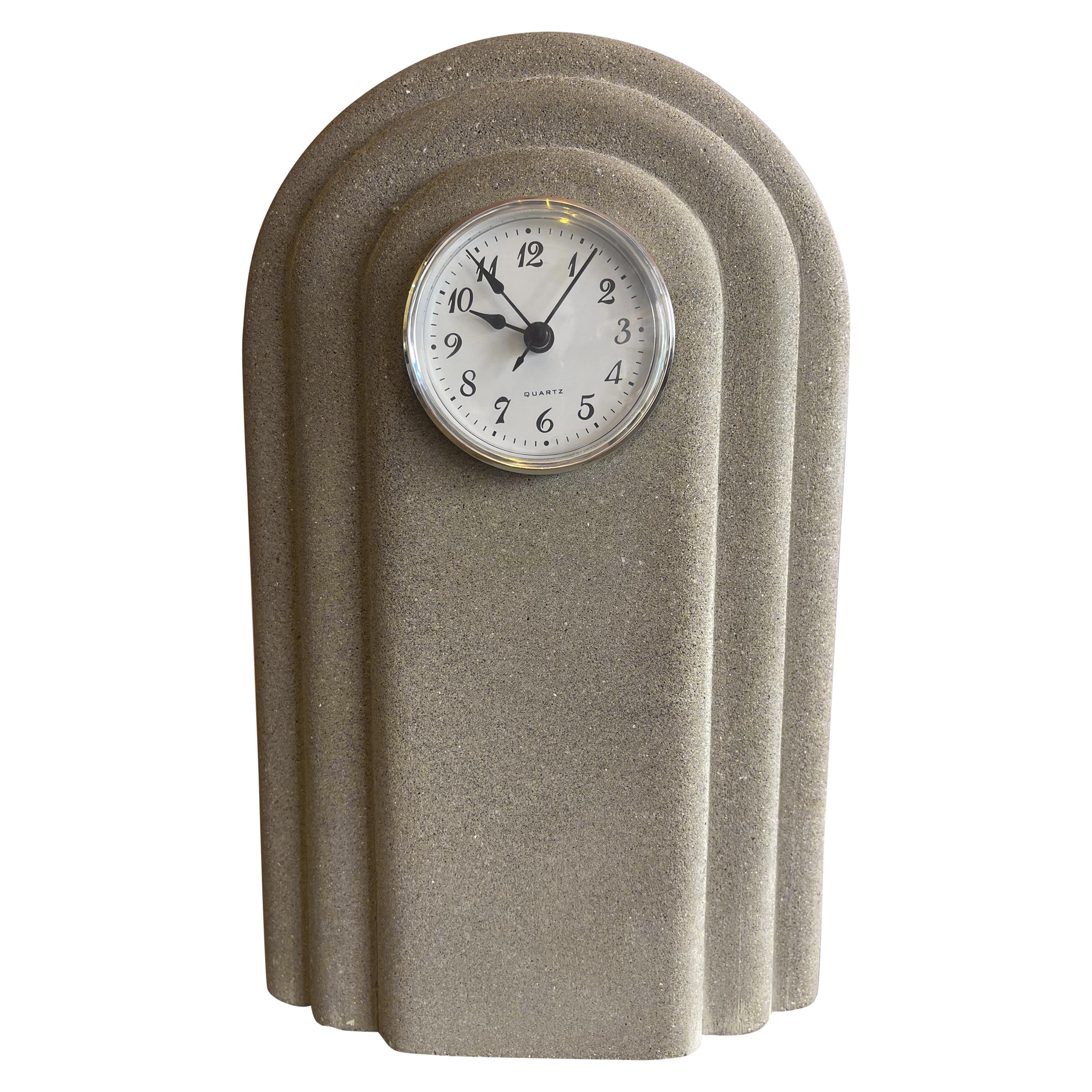 PostModernist Metal Mantel Clock For Sale at 1stDibs
