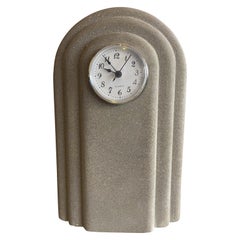 Post-Modern Concrete Mantel Clock by Franco Vecchio