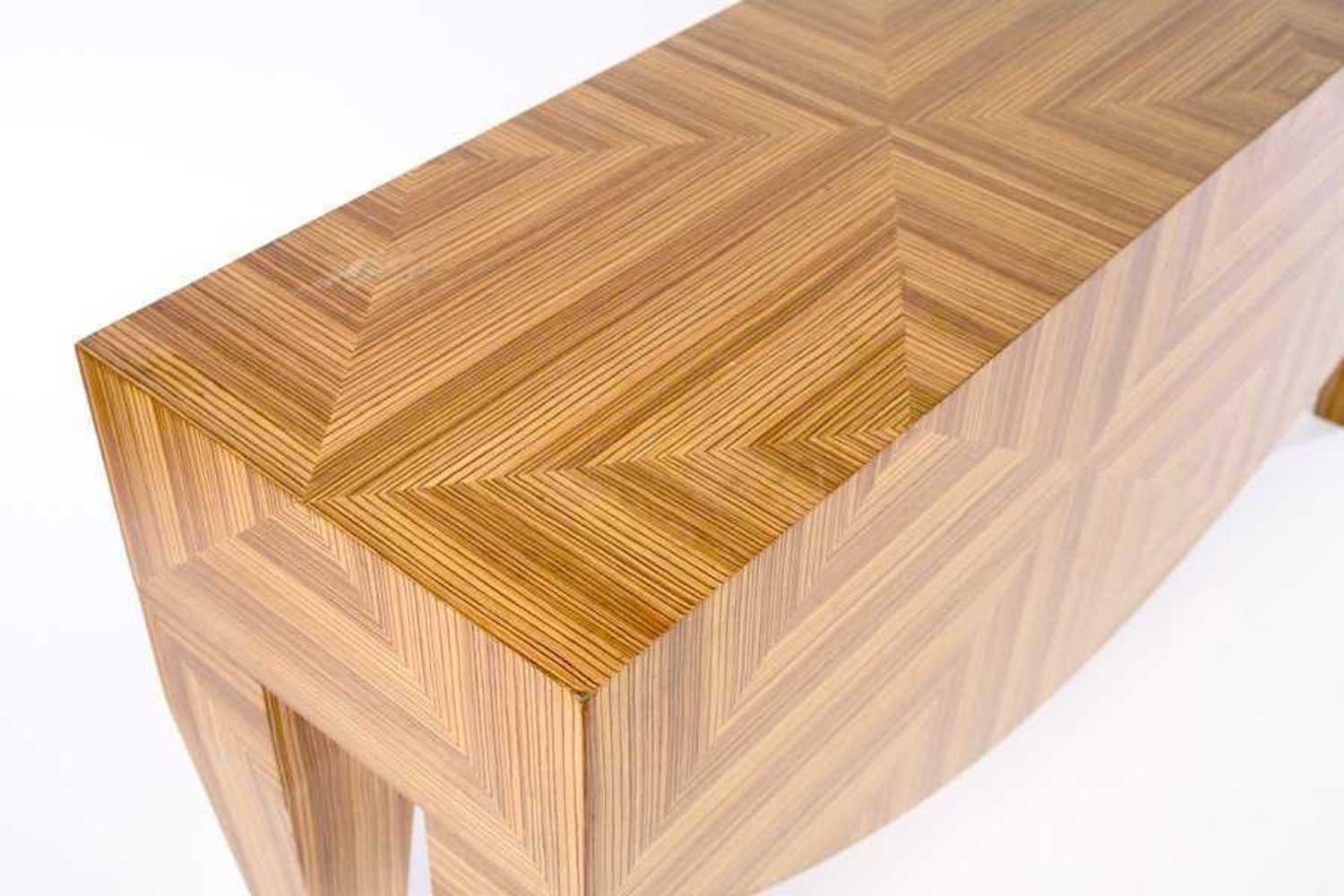 Parquetry Post-Modern Console Table